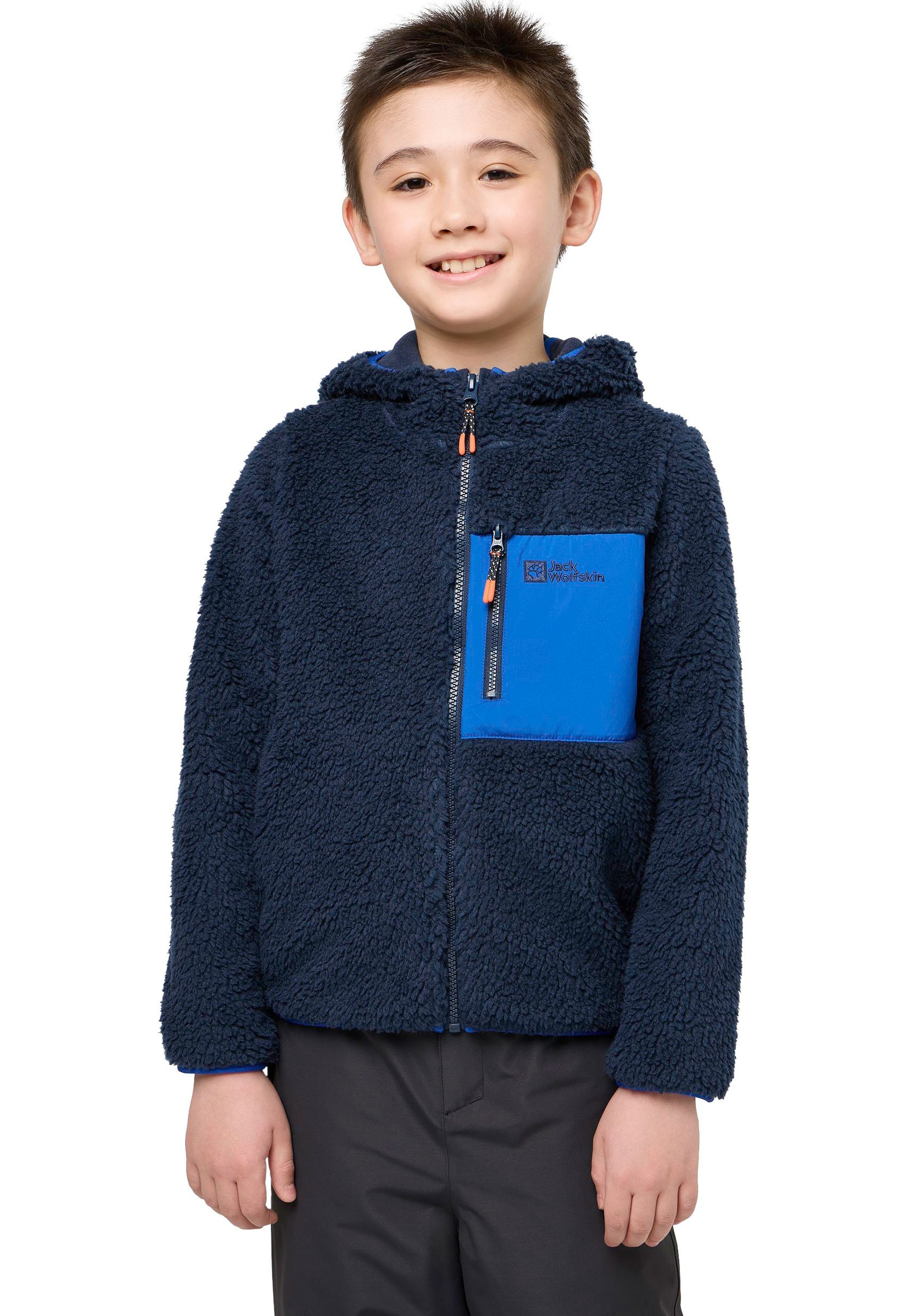 Jack Wolfskin Fleecejacke »ICE CURL HOOD JACKET für Kinder«, mit Kapuze