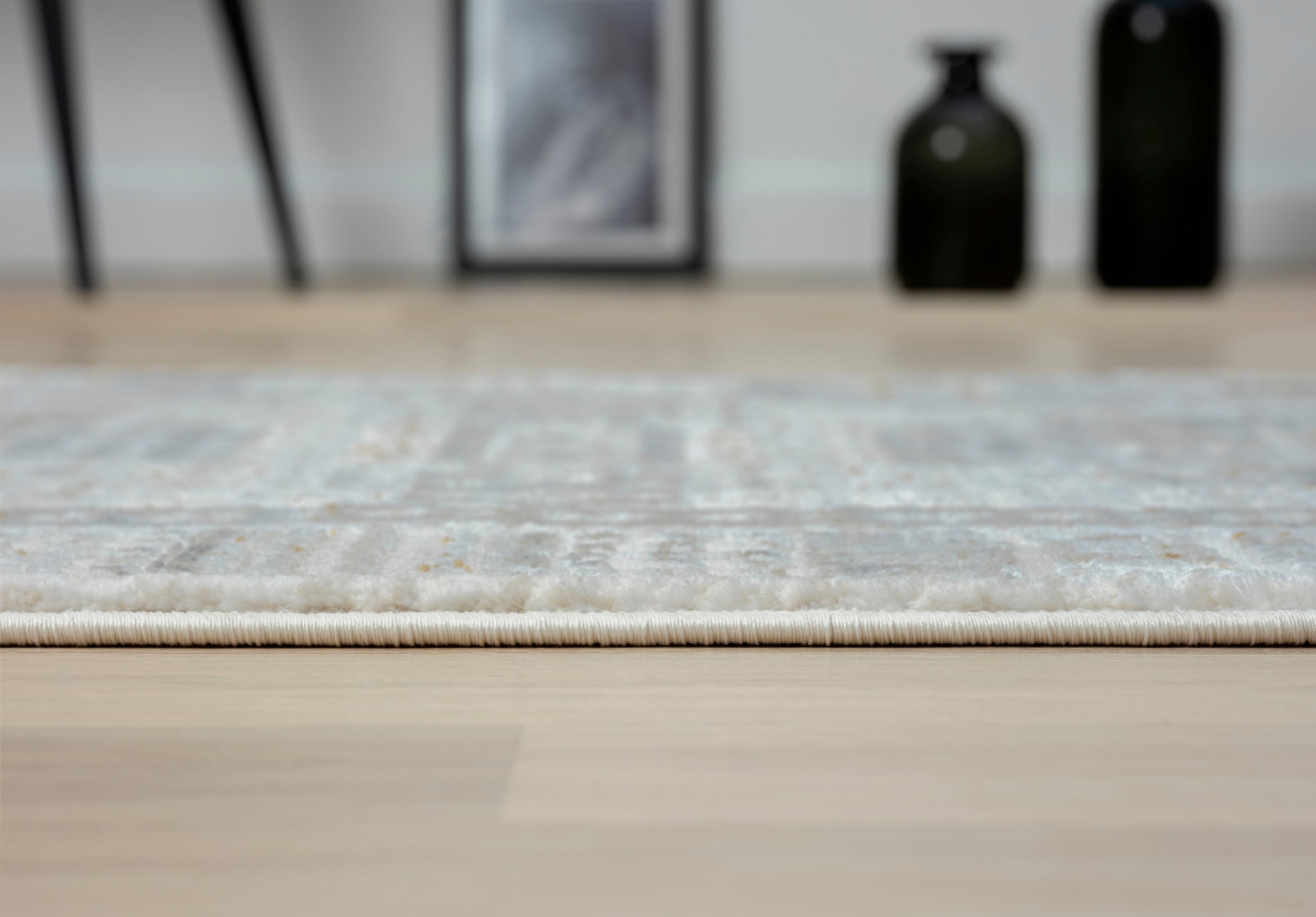 Myflair Möbel & Accessoires Teppich »My Kashkuly« rechteckig 10 mm Höhe Kurzflor, Retro-Style, besonders weich durch Microfaser, mit Fransen