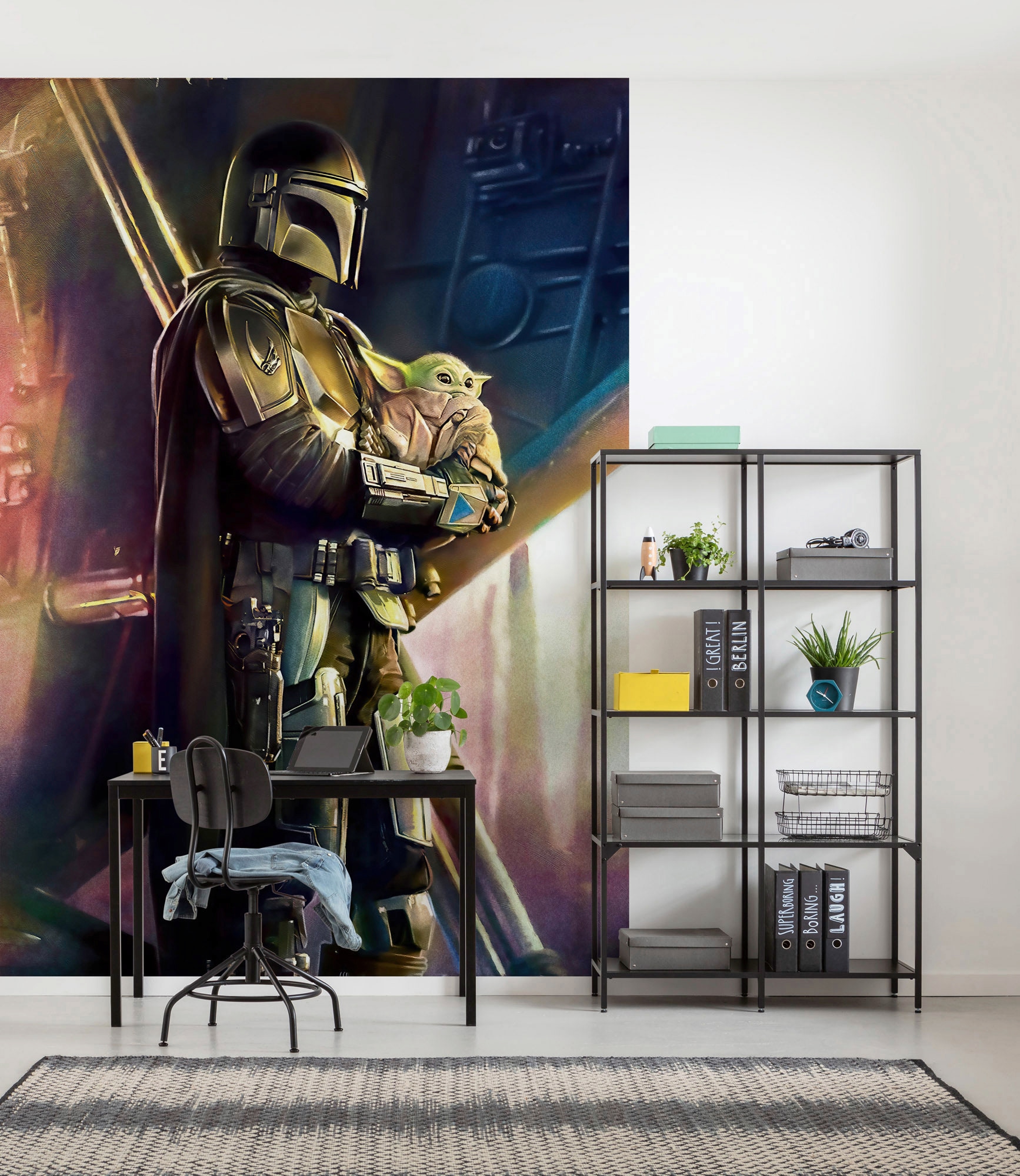 Komar Vliestapete »Digitaldruck Vlies - Mandalorian Savior - Grösse 200 x 280 cm«, bedruckt, Kinderzimmer