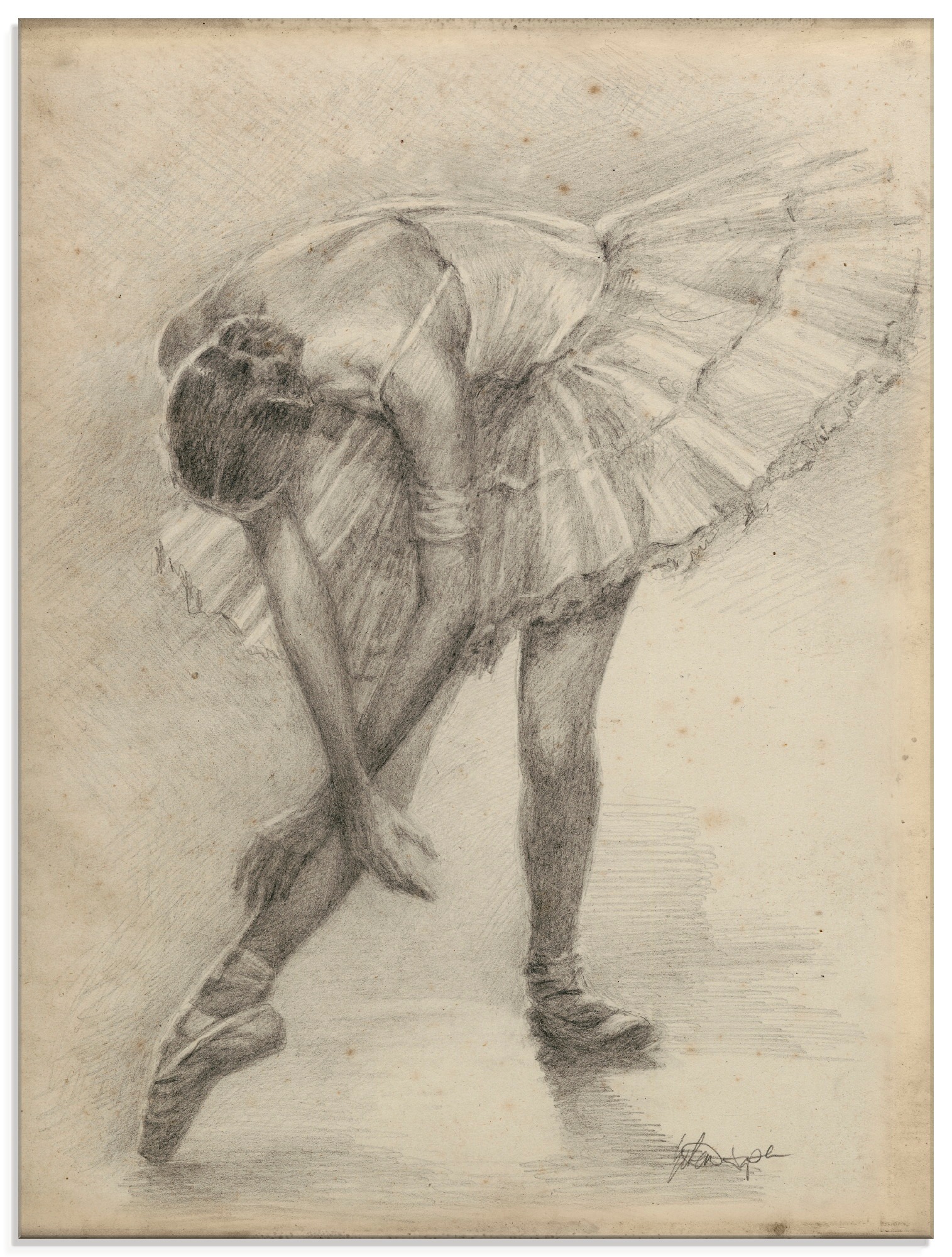 Image of Artland Glasbild »Antike Ballerina Übung II«, Sport, (1 St.) bei Ackermann Versand Schweiz