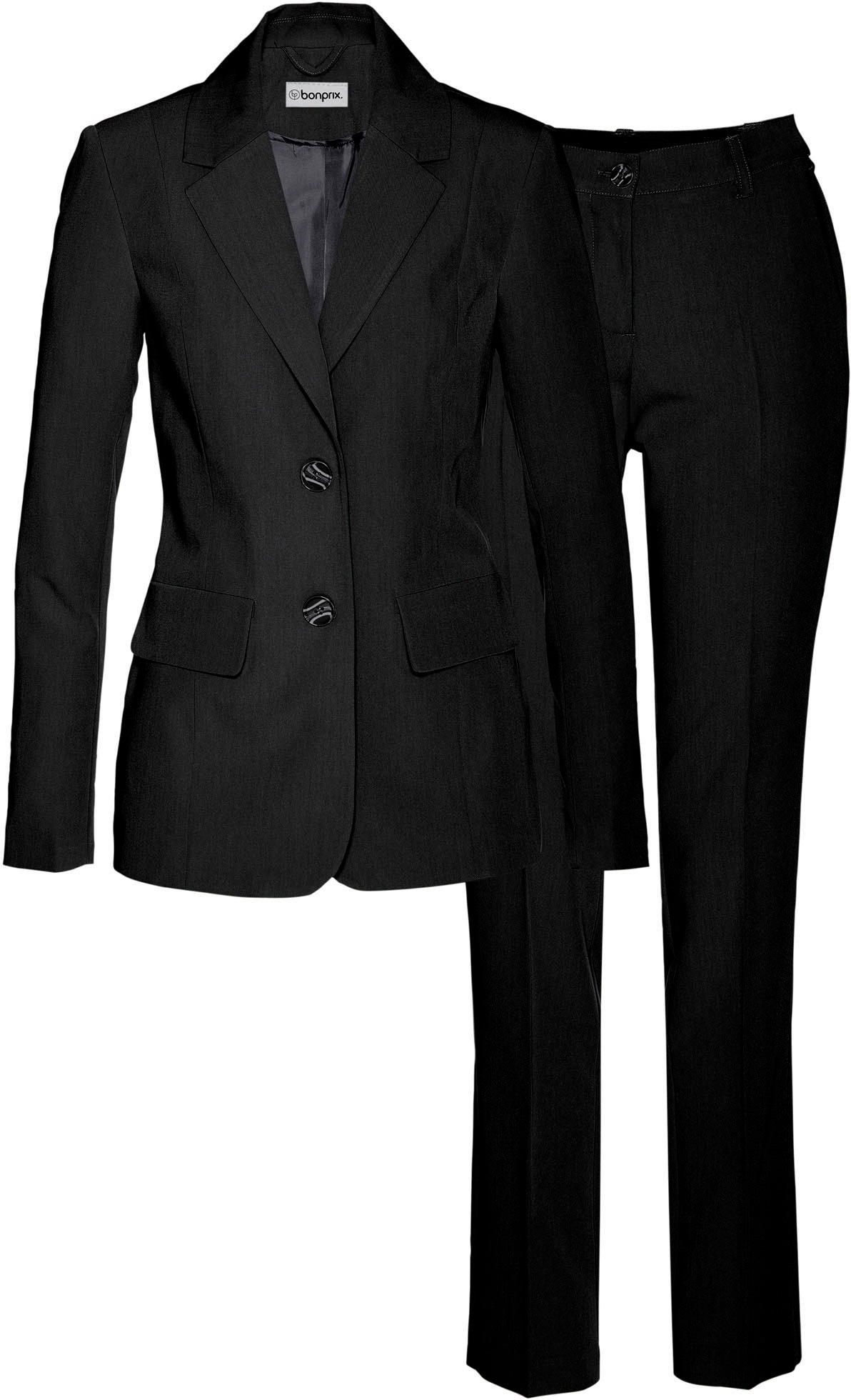 bonprix Tailleur pantalon »Hosenanzug 2-tlg« Set, 2 tlg. coupe régulière Regular Fit, mit Elasthan-Anteil, verschiedene Konfektionsgrössen

