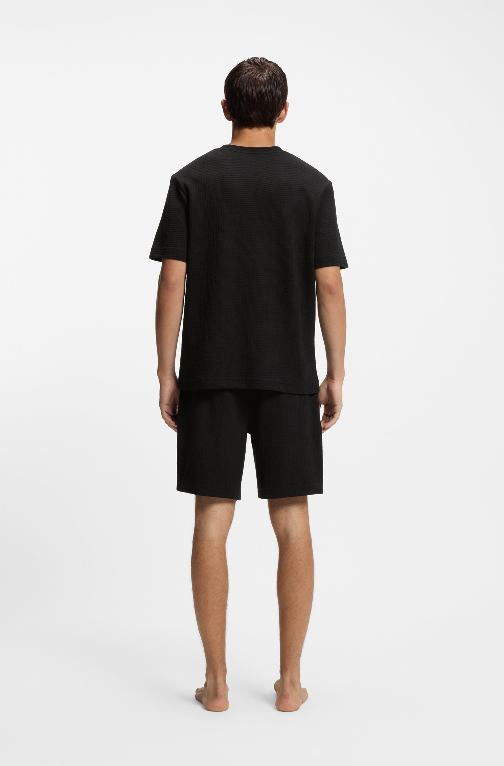 HUGO Underwear T-Shirt »,Austin T-Shirt« Waffelstruktur und Logo-Stickerei