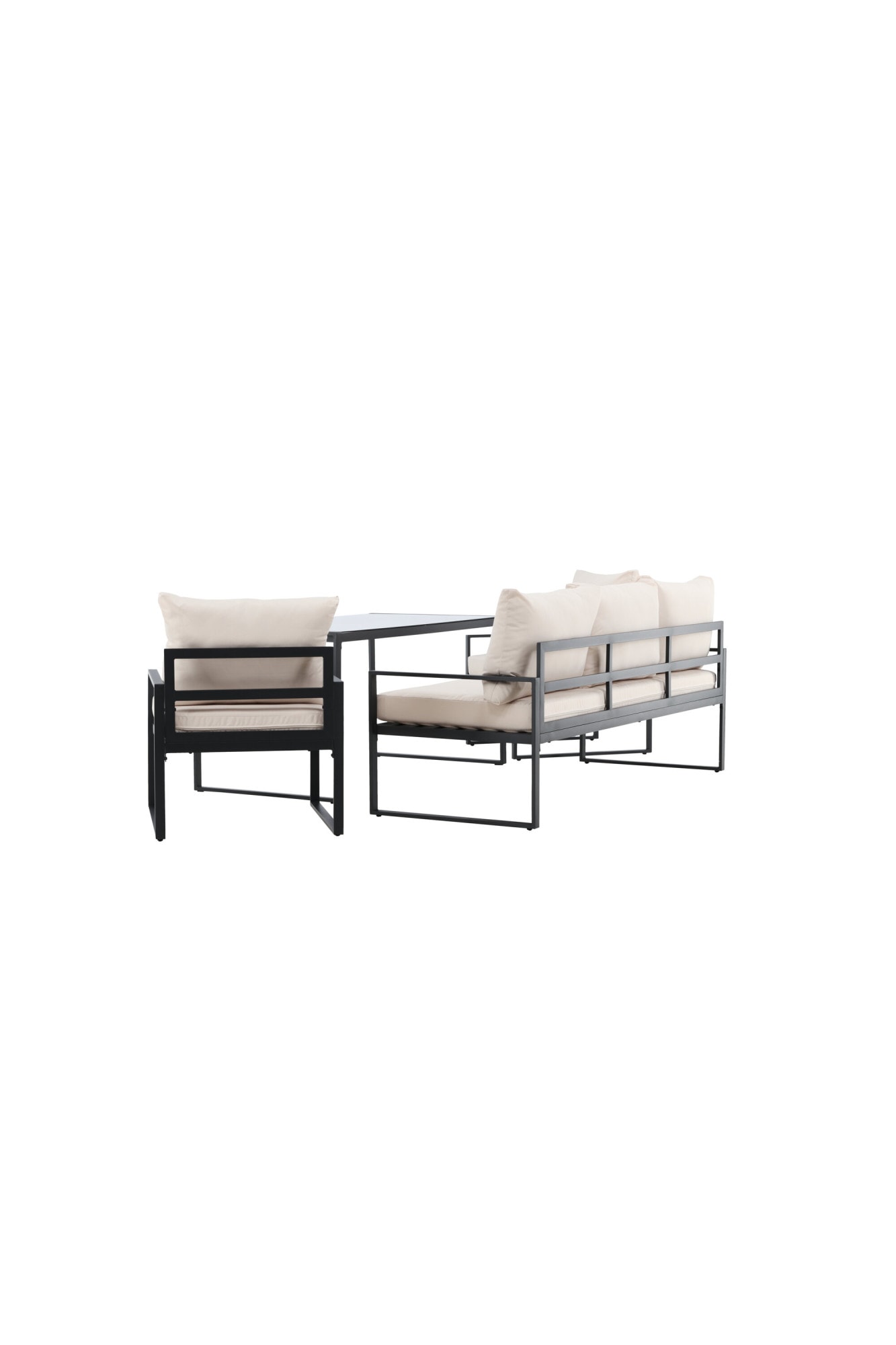 Venture Home Ensemble salon de jardin »Catania, grosszügiges Outdoor-Set für hohen Sitzkomfort« 4 tlg. Loungemöbel mit Stoffbezug, angenehm, weich
