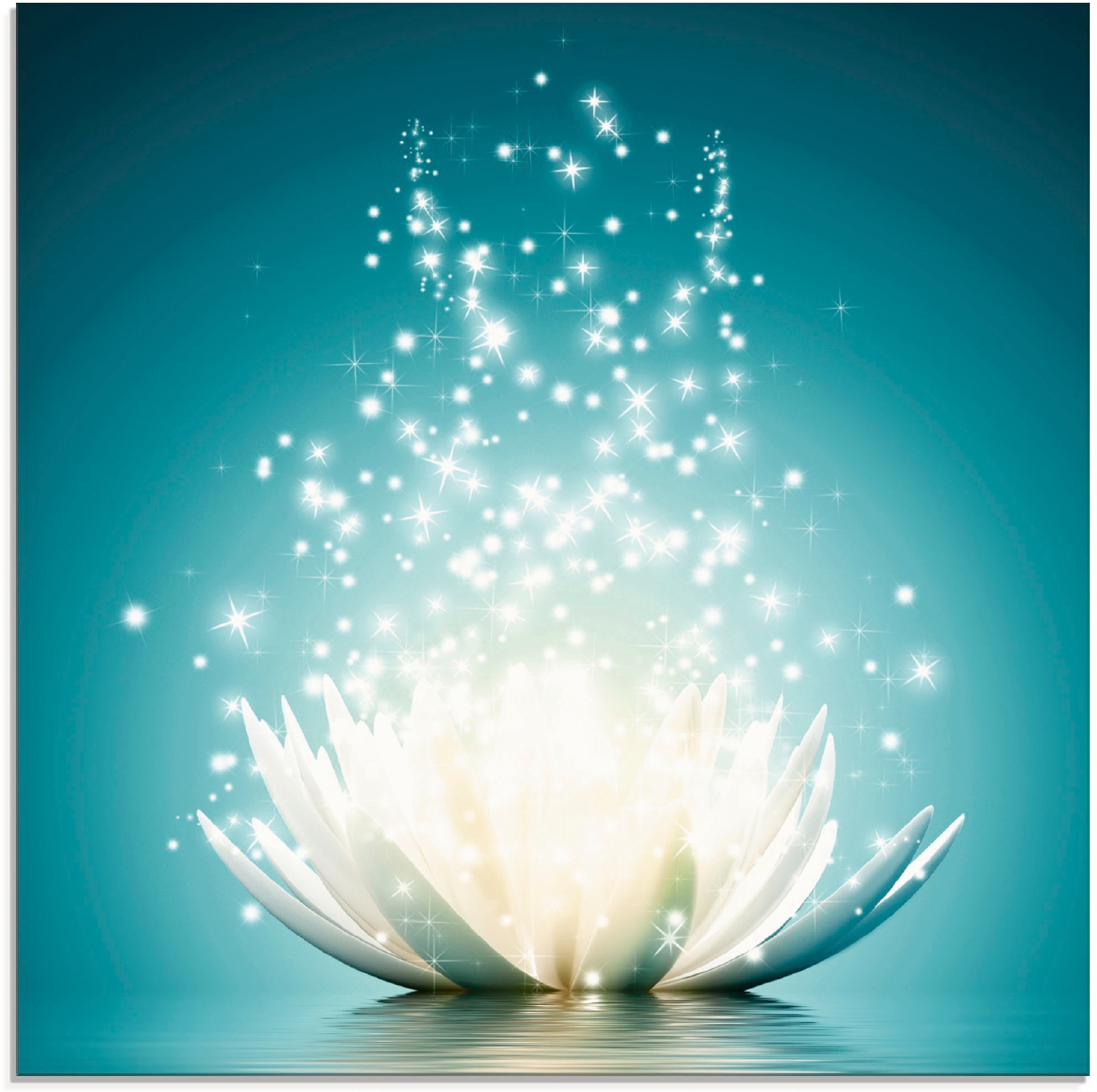 Artland Glasbild »Magie der Lotus-Blume«, Blumen, (1 St.), in verschiedenen Grössen