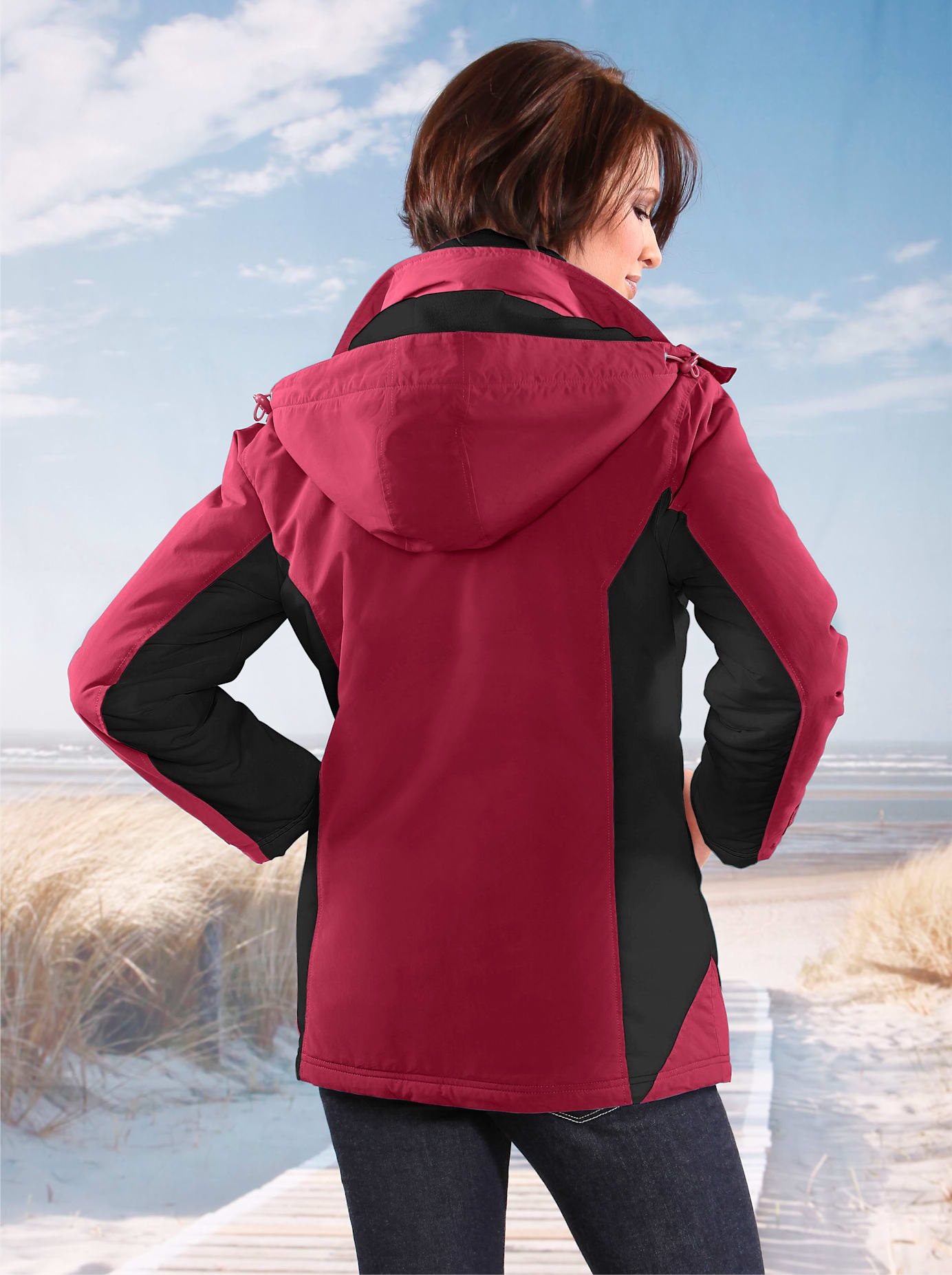Funktionsjacke, mit Kapuze
