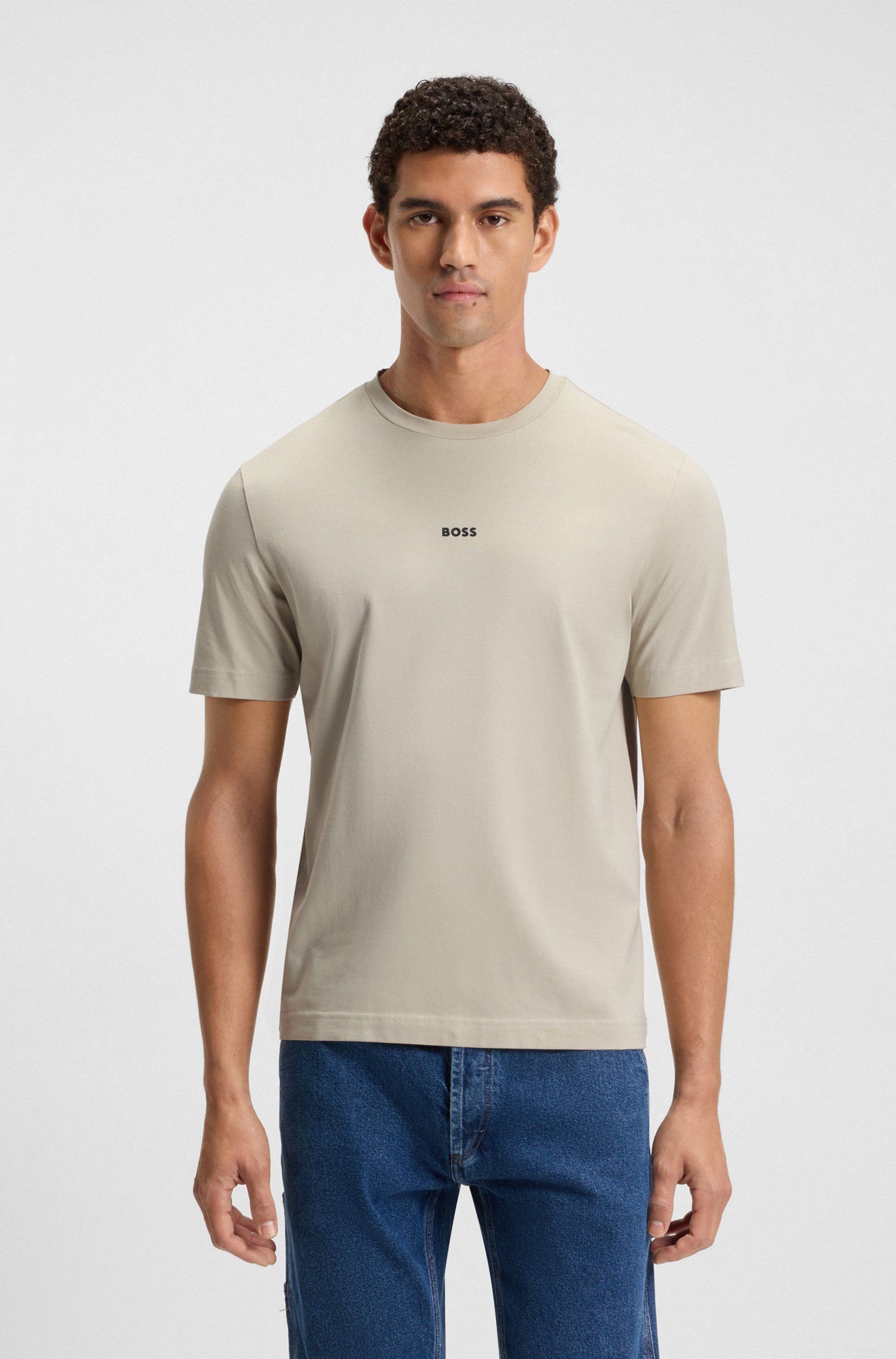 Image of BOSS ORANGE Print-Shirt "TChup" 1 Stk. mit Marken-Print auf der Brust