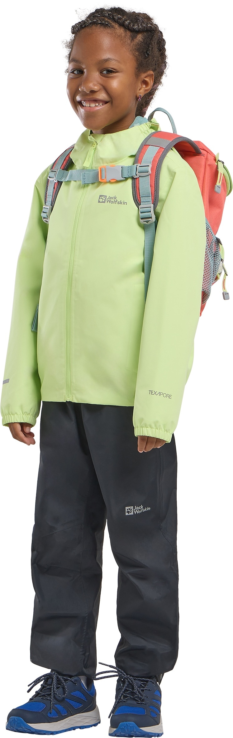 Jack Wolfskin Veste d'extérieur »FLAZE JACKET K« avec capuche pour enfants, avec capuche, léger, compact à ranger, respirant
