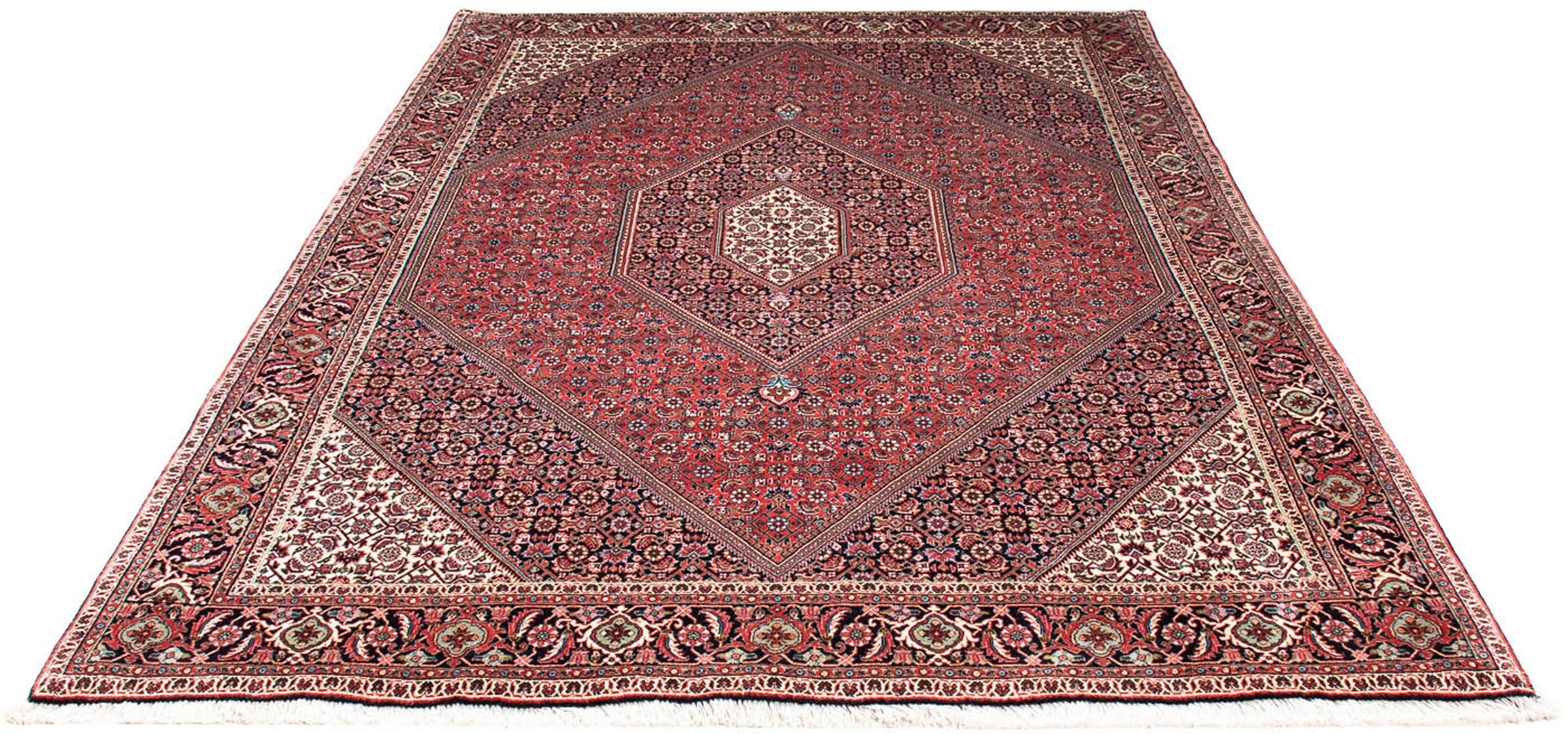 Image of morgenland Orientteppich »Perser - Bidjar - 235 x 171 cm - hellrot«, rechteckig, 15 mm Höhe, Wohnzimmer, Handgeknüpft, Einzelstück mit Zertifikat bei Ackermann Versand Schweiz