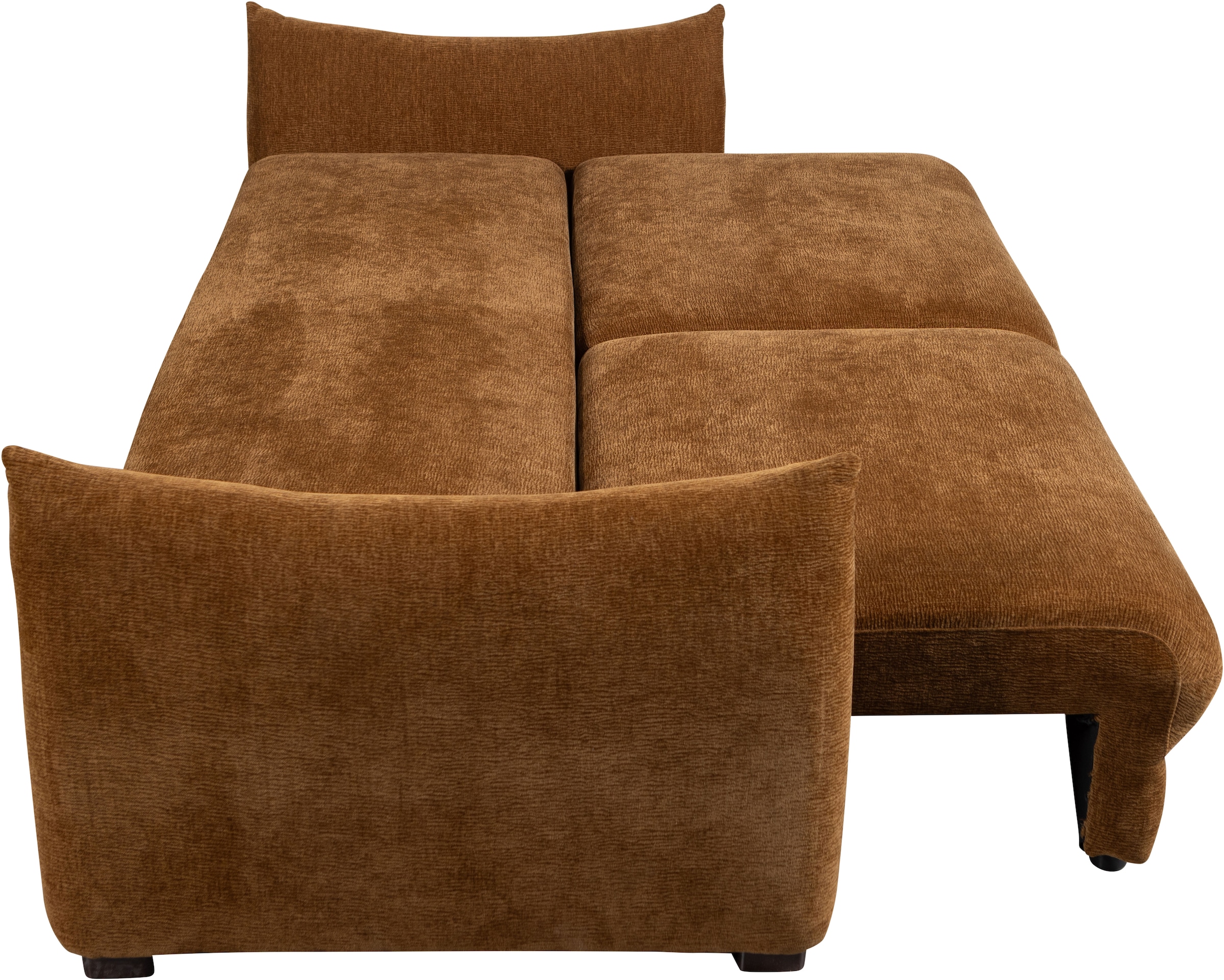 WOOOD Schlafsofa »Jonne Strukturbezug mit Schlaffunktion, H 92 x B 233 x T 105 cm« Tragkraft 220 kg, Sitzbreite 192 cm, Geringe Verschleissfestigkeit