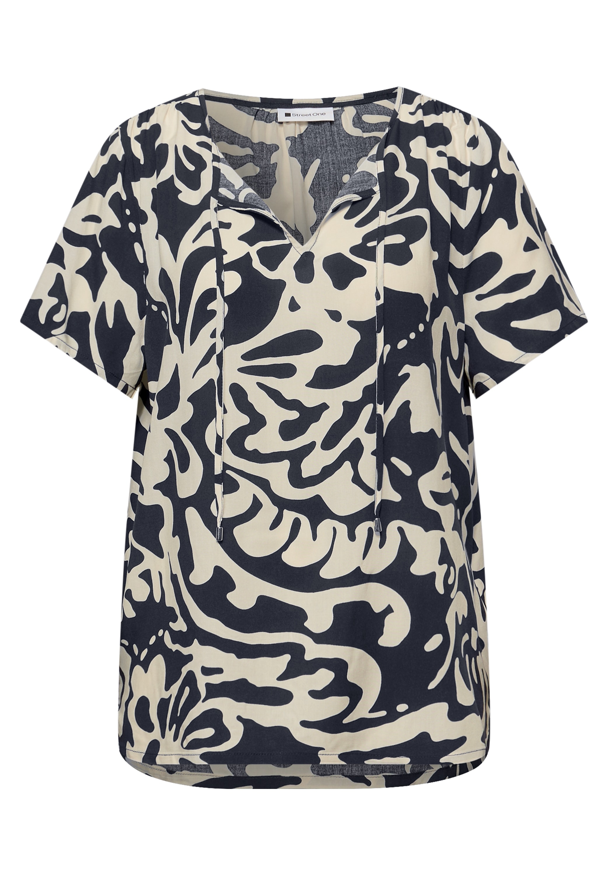 STREET ONE Blouse à manches courtes mit floralem Muster