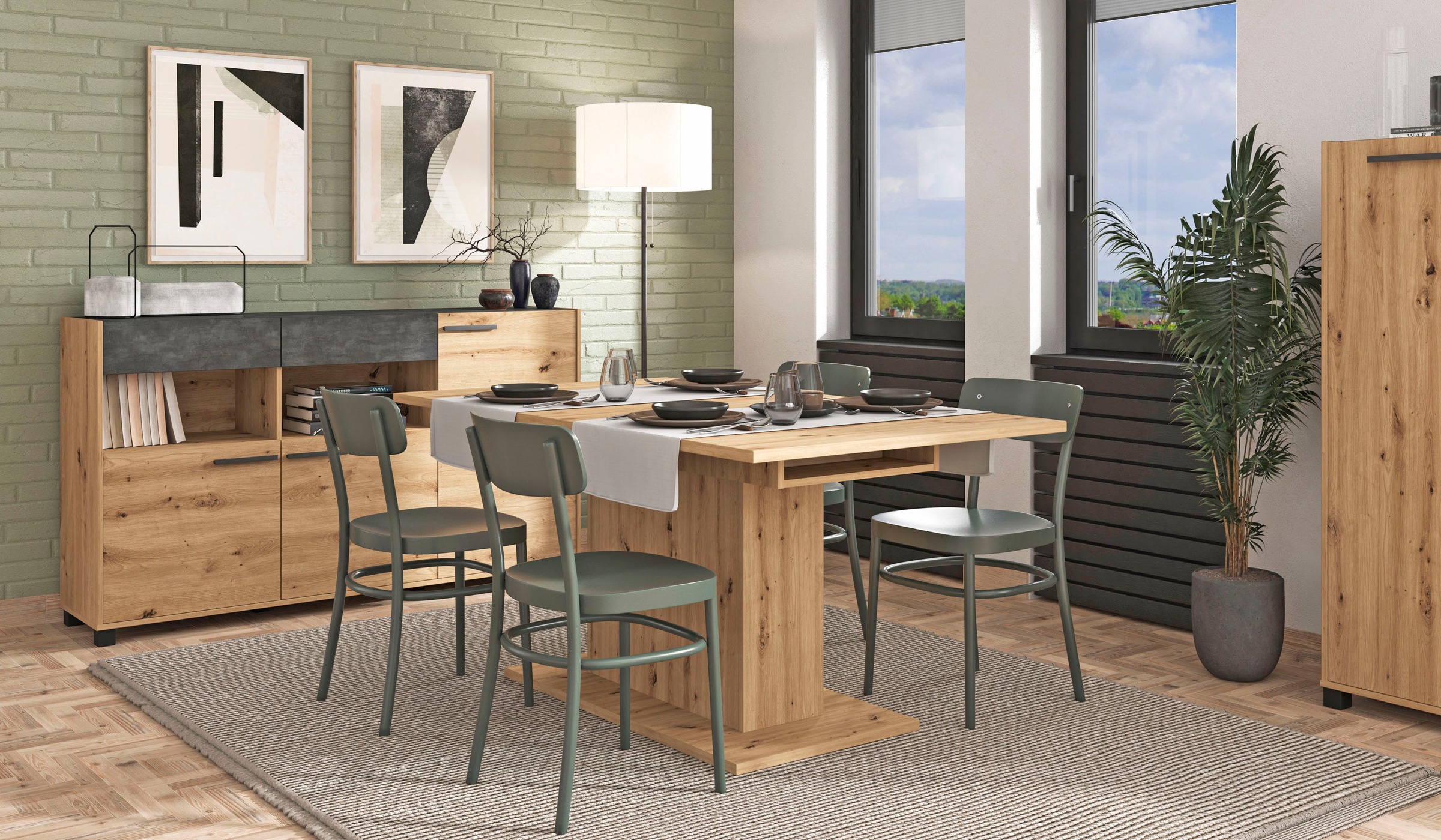 Home affaire Esstisch »Sabrina«, Breite 160 cm, Auszugsfunktion