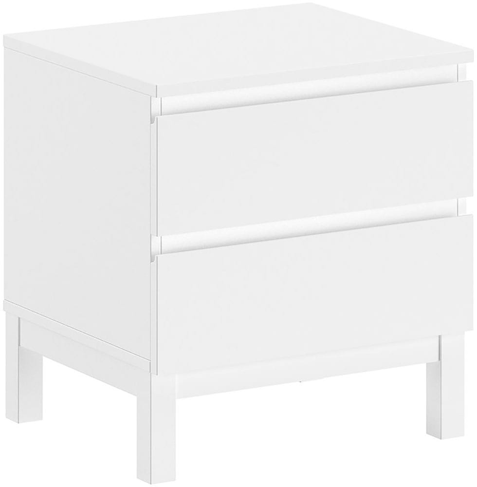 Vipack Jugendzimmer-Set »Artikel-Set best. aus Einzelbett 90/200, Nachtkonsole mit 2 Schubladen« 2 Stk. tlg. in gradlinigem Design, pflegeleichte lackierte Oberfläche in Weiss