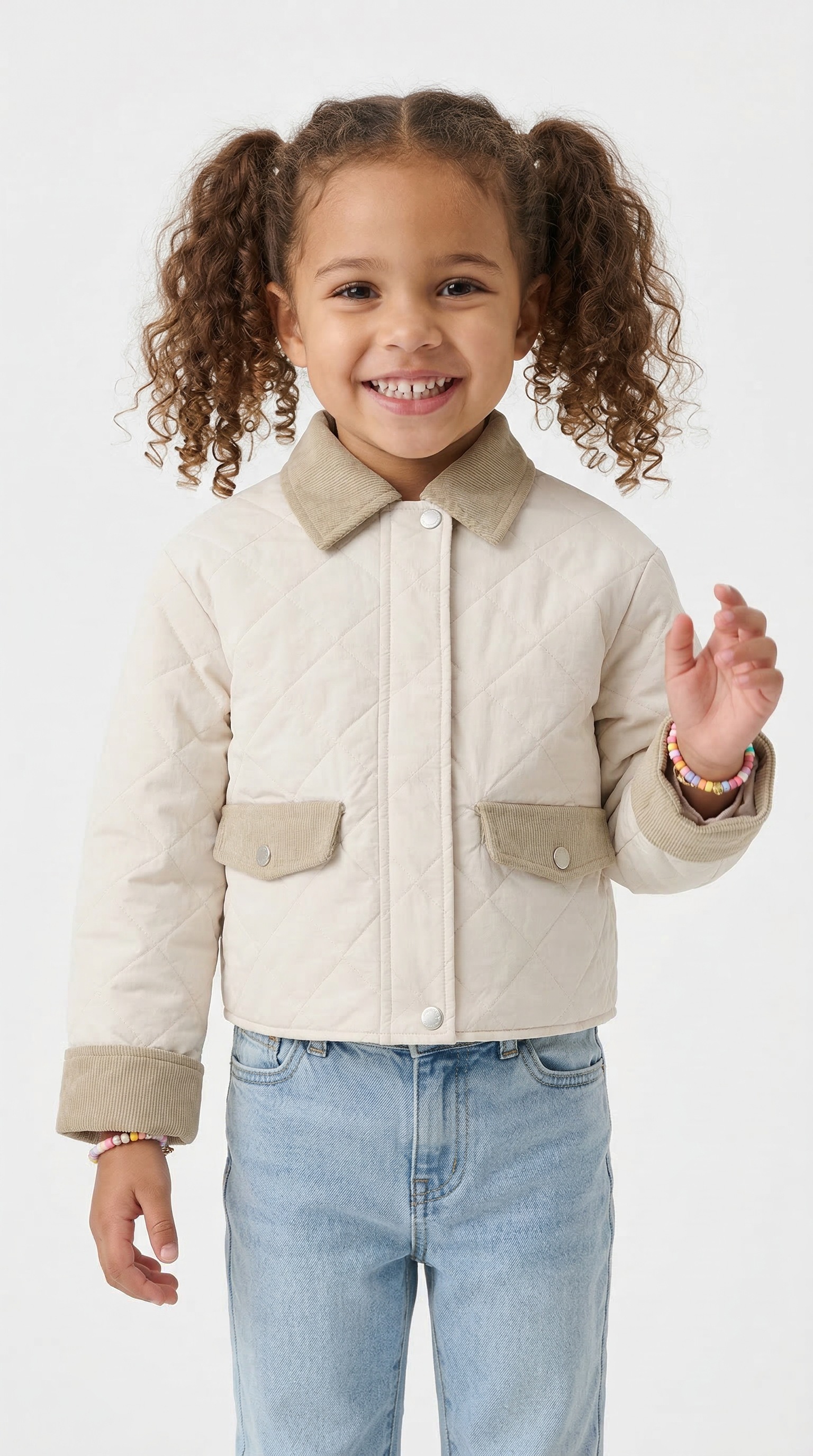 Image of KIDS ONLY Steppjacke "KOGROSALINA QUILTED MIX JACKET VD OTW" mit kontrastfarbigen Besetzen