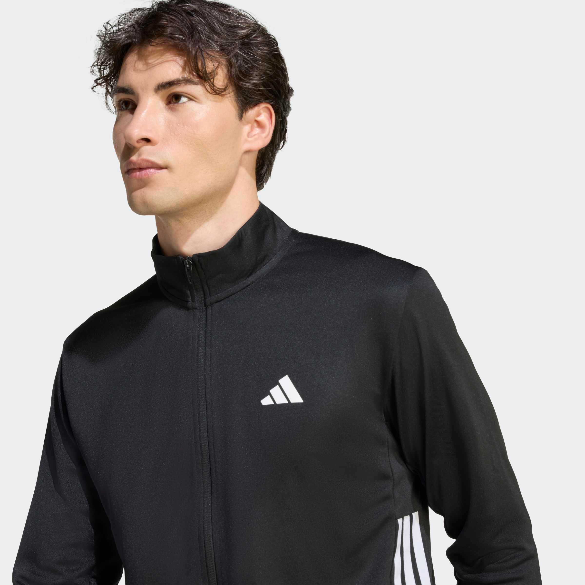 adidas Performance Trainingsjacke »WORKOUT ESSENTIALS ALL-SET 3-STREIFEN, GEWIRKTES MATERIAL«