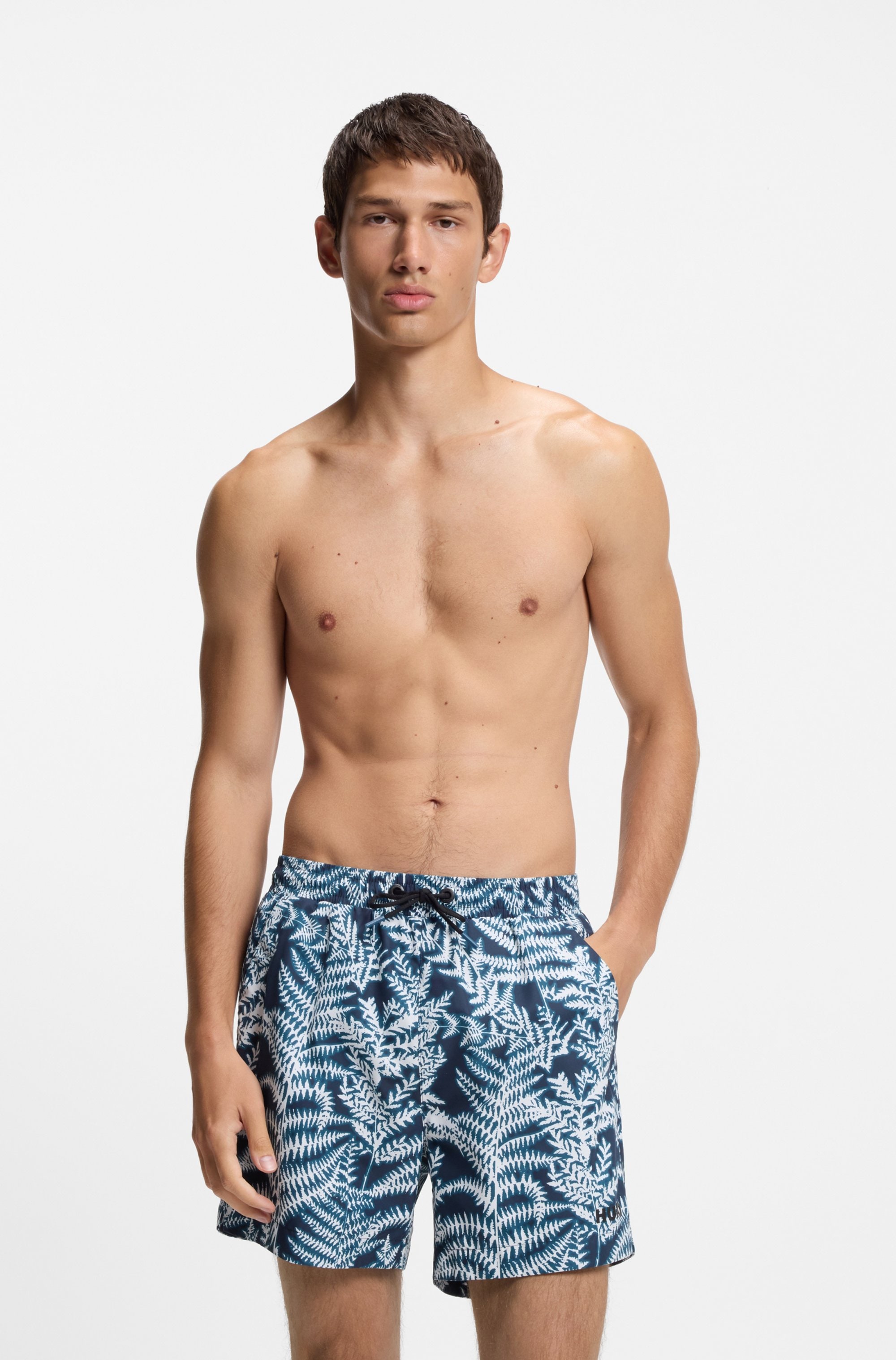 Image of HUGO Underwear Badeshorts "CALALA" mit tropischen Muster