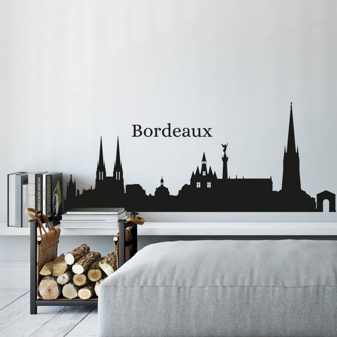 St.) »Stadt Bordeaux Skyline en %SOLDES! (1 Wandtattoo Wall-Art 120cm«,