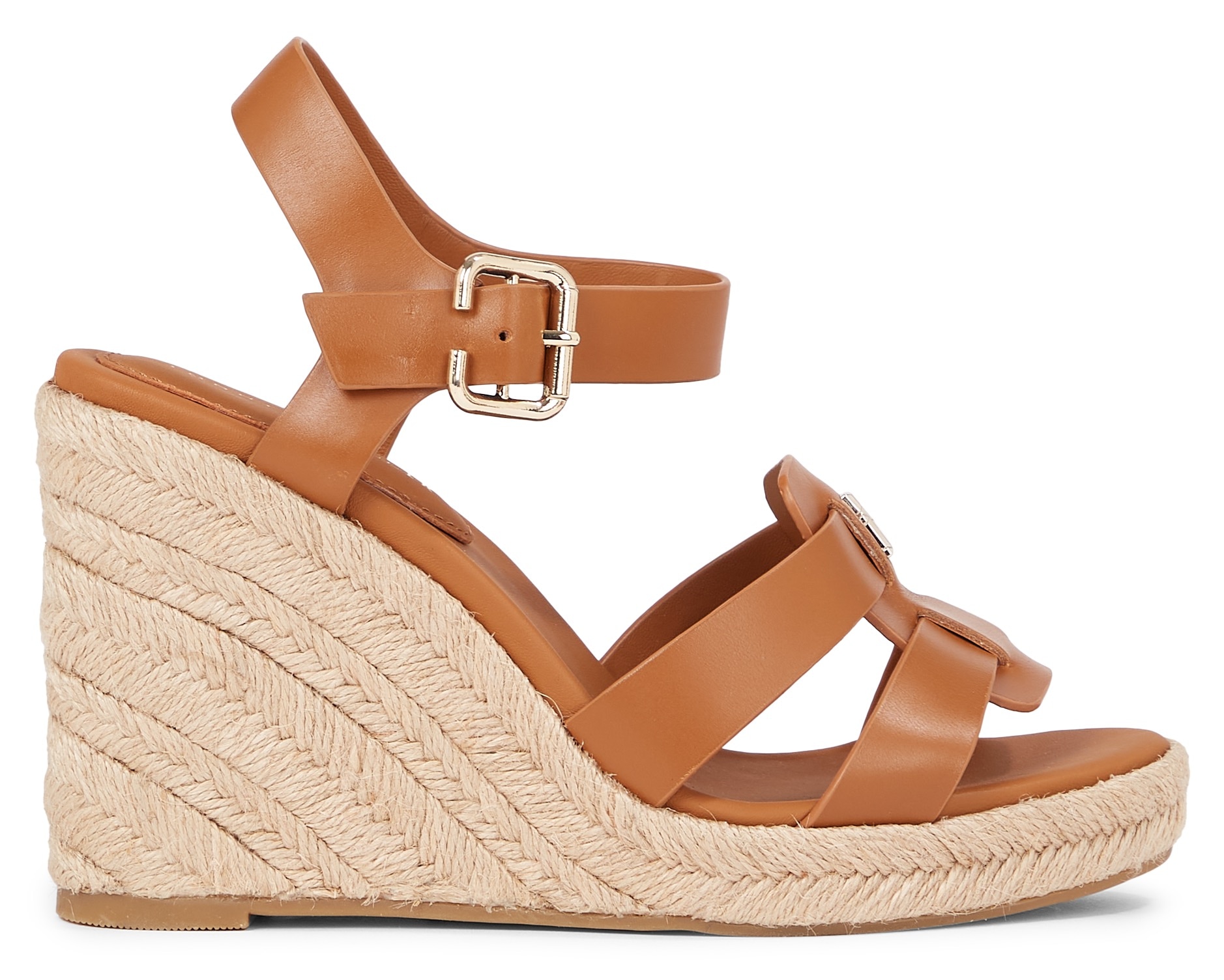 Keilsandalette »ESPADRILLE HIGH WEDGE LEATHER«, Sommerschuh, Sandale, Keilabsatz, mit...