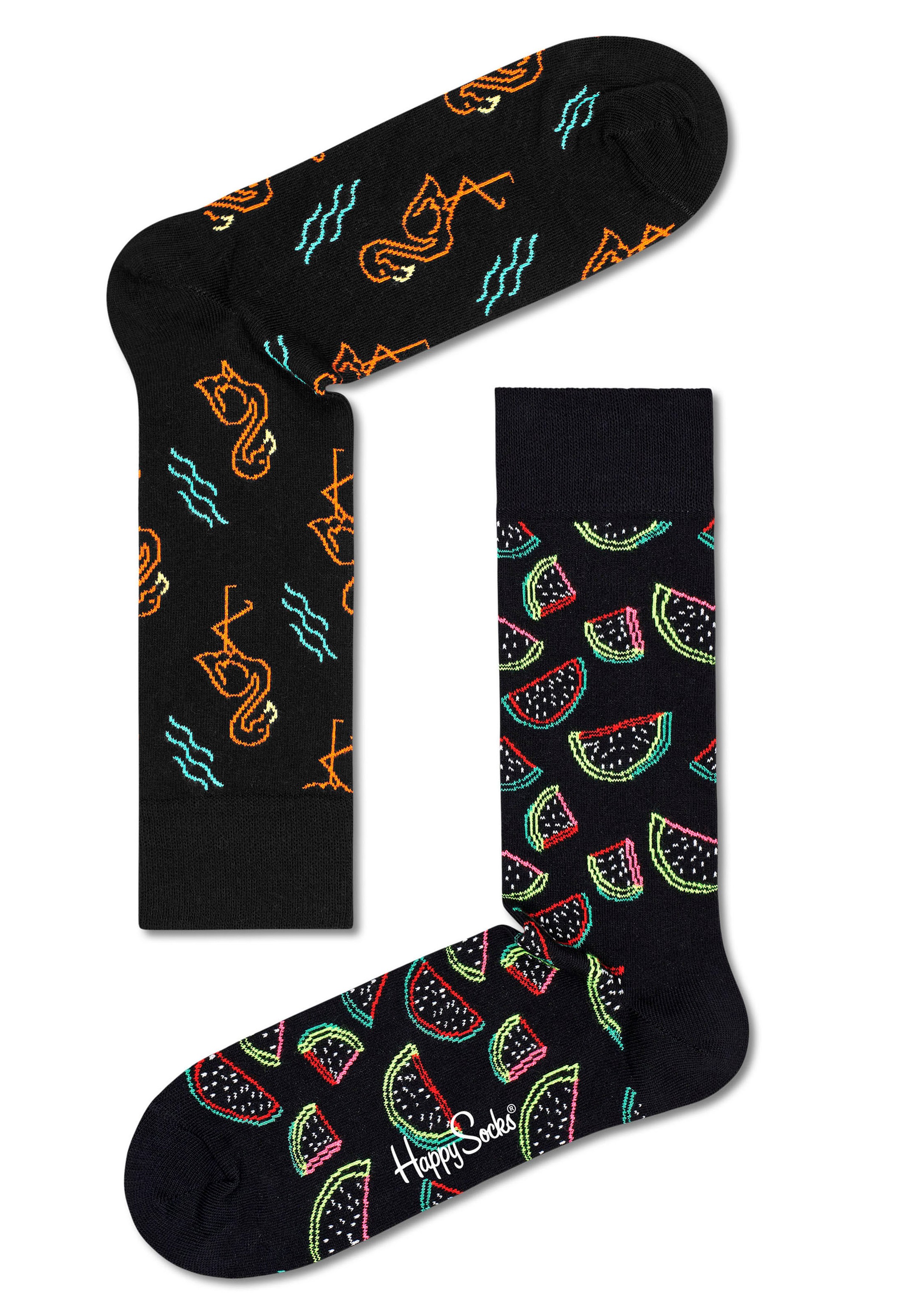 Image of Happy Socks Socken »Flamingo und Watermelon«, mit farbigen Motiven bei Ackermann Versand Schweiz