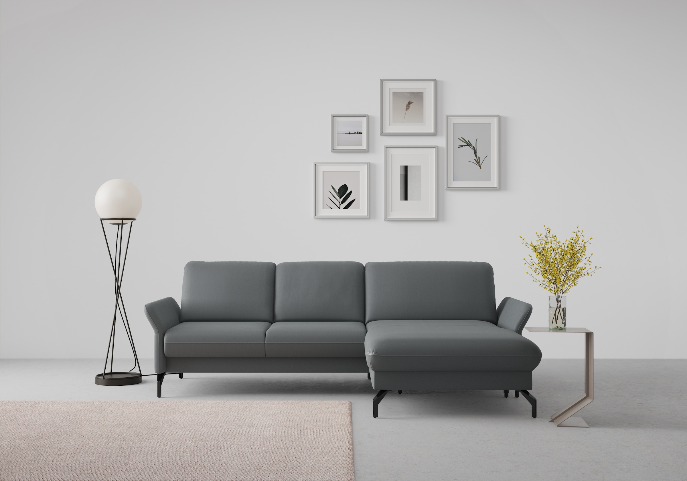 sit&more Ecksofa »Fashion L-Form« wahlweise mit Kopfteilverstellung und Vorziehsitz, motorisch