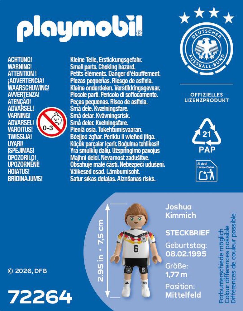 Playmobil® Konstruktions-Spielset »Joshua Kimmich (72264), DFB« Made in Europe