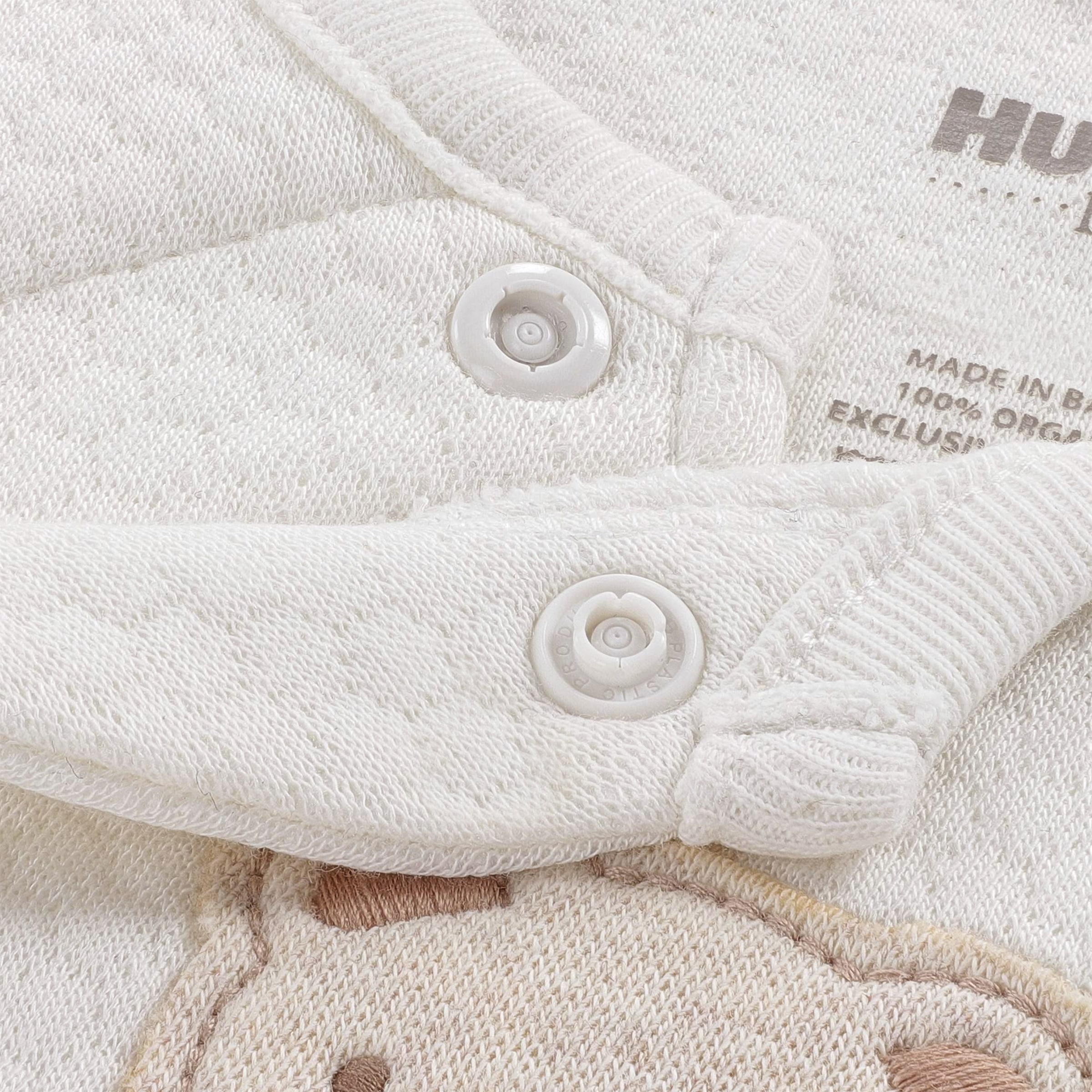 HUGGIES babywear Shirt, Hose, Jacke & Mütze »HUGN FOOTED PANT SET + ATTACHM« Set, 3 3er Seit Mütze-Jäckchen-Hose mit Füssen und Allover-Prints