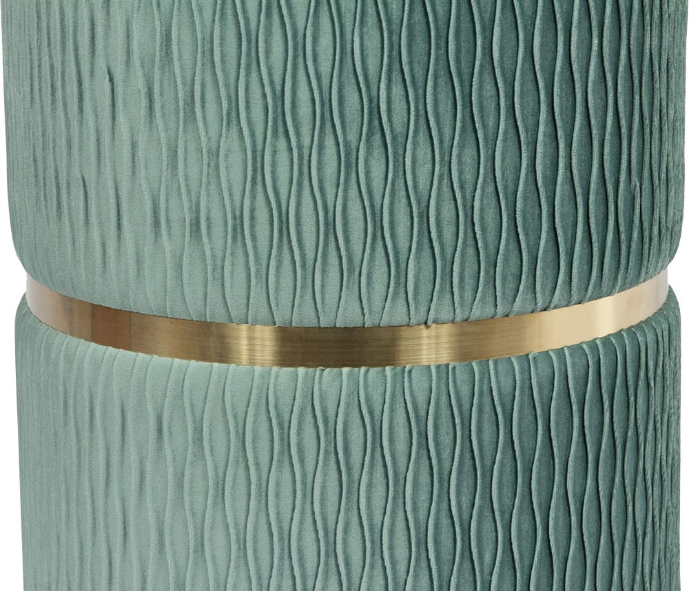 Kayoom Polsterhocker »Hocker Zora 425 2er-Set, Praktischer und versteckter Stauraum« Set, 2 Stk. tlg. 2er-Set mit Stauraum, ineinander stapelbar, goldener Ring