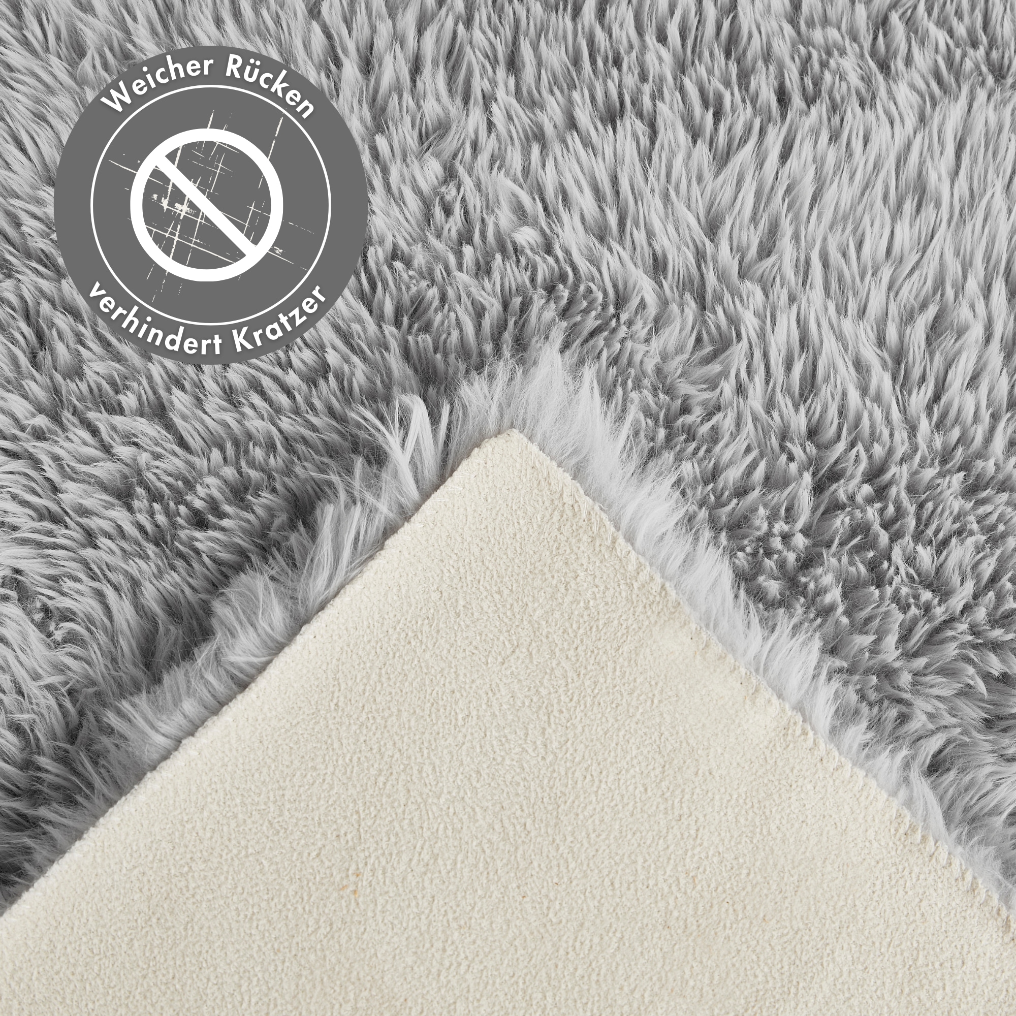 Andiamo Teppich »Alpa« rechteckig 36 mm Höhe Uni Farben, Microfaser, besonders weich & kuschelig, Schlafzimmer