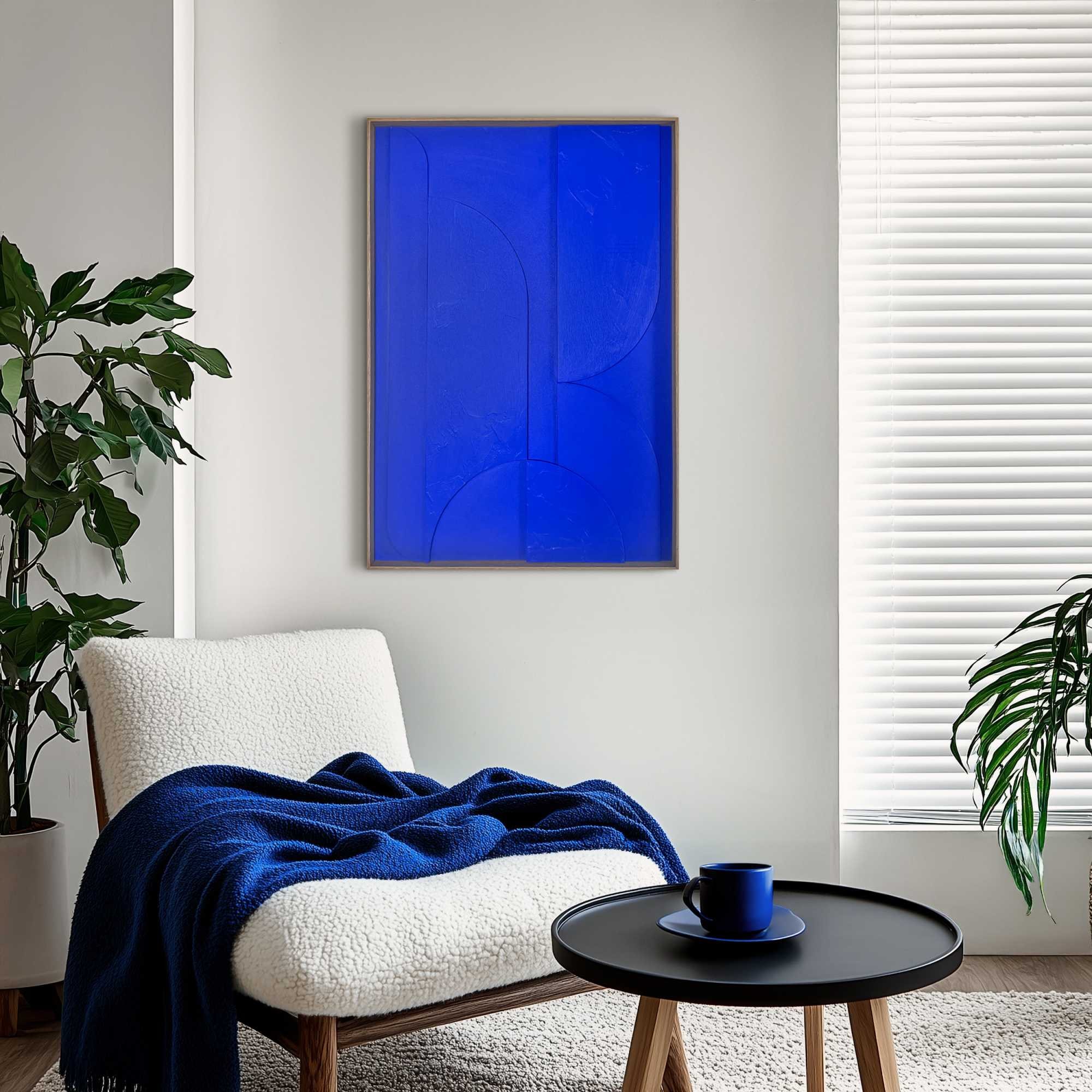 Reinders! Wandbild »Shapes - cobalt blue« Wohnzimmer-Relief-3D-Abstrakt-MDF-50x70 cm