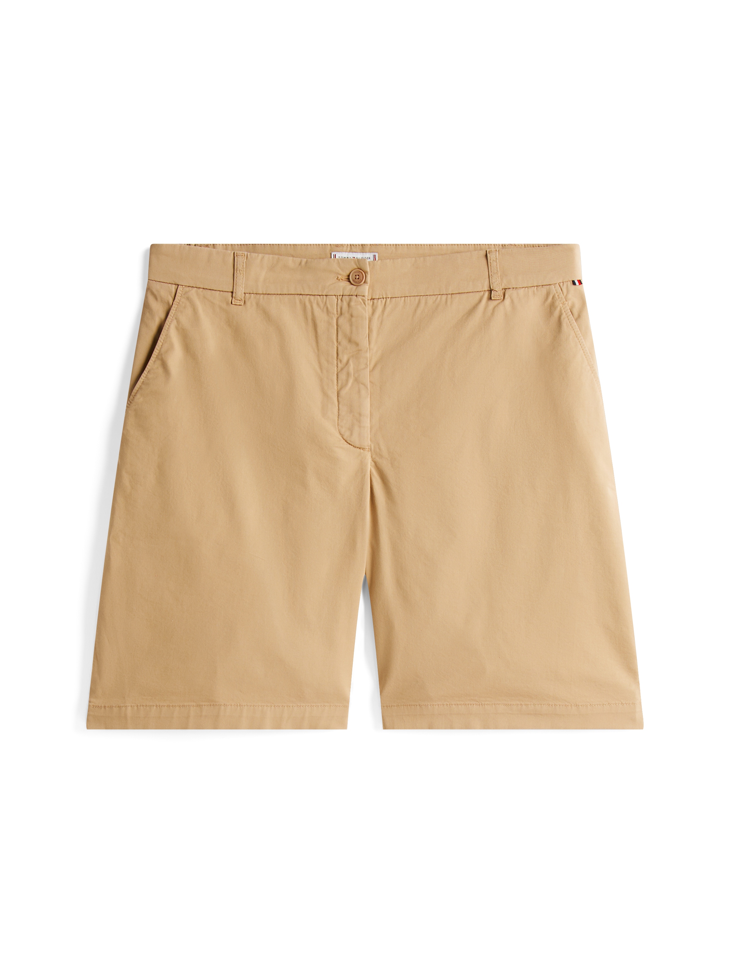 Tommy Hilfiger Curve Shorts »CRV CO BLEND GMD CHINO SHORT«, in Grossen Grössen, Chino Qualität, Logostickerei