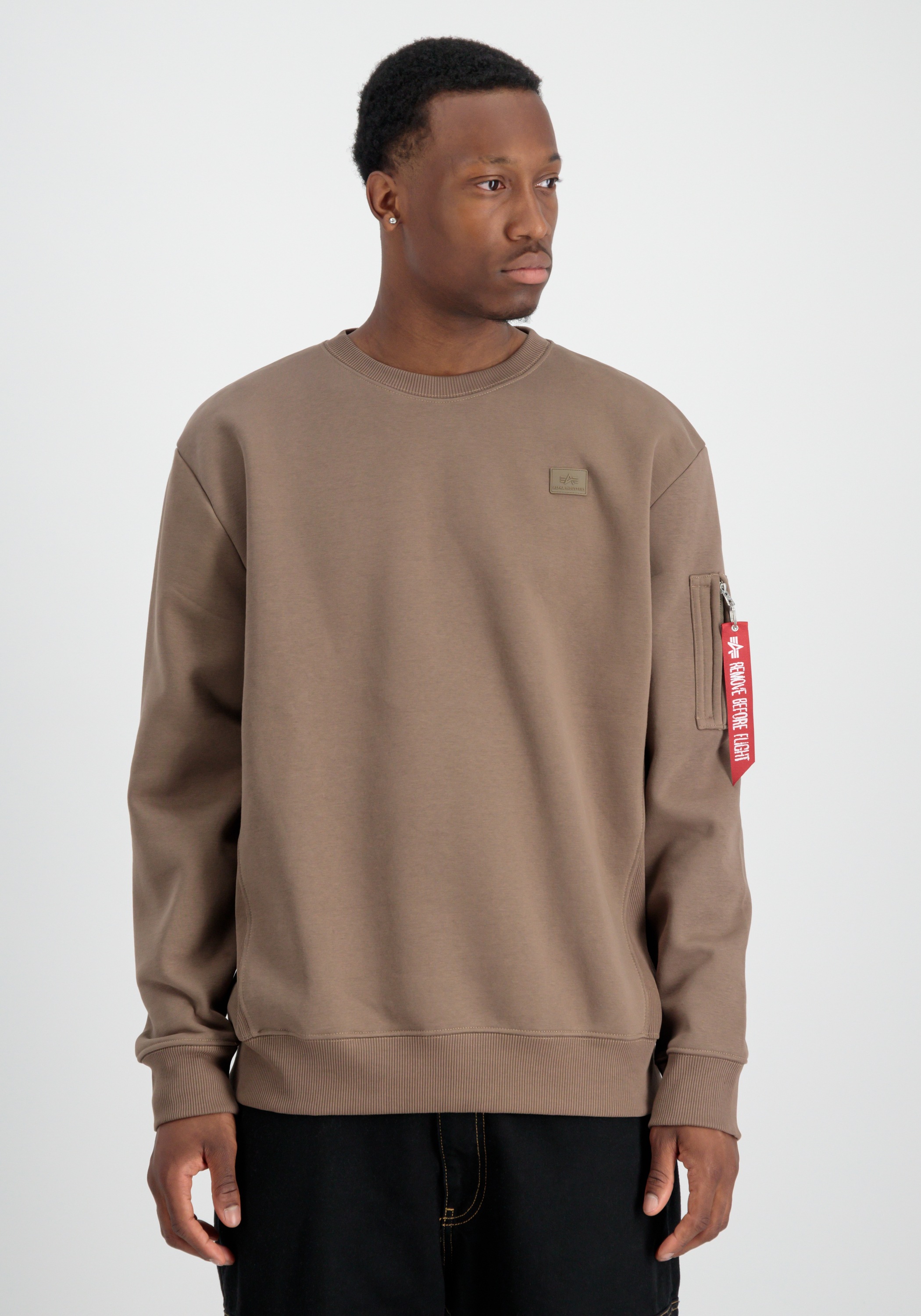 Alpha Industries , Sweater »X-Fit Label Sweater« , grau , 3XL , Utility Pocket