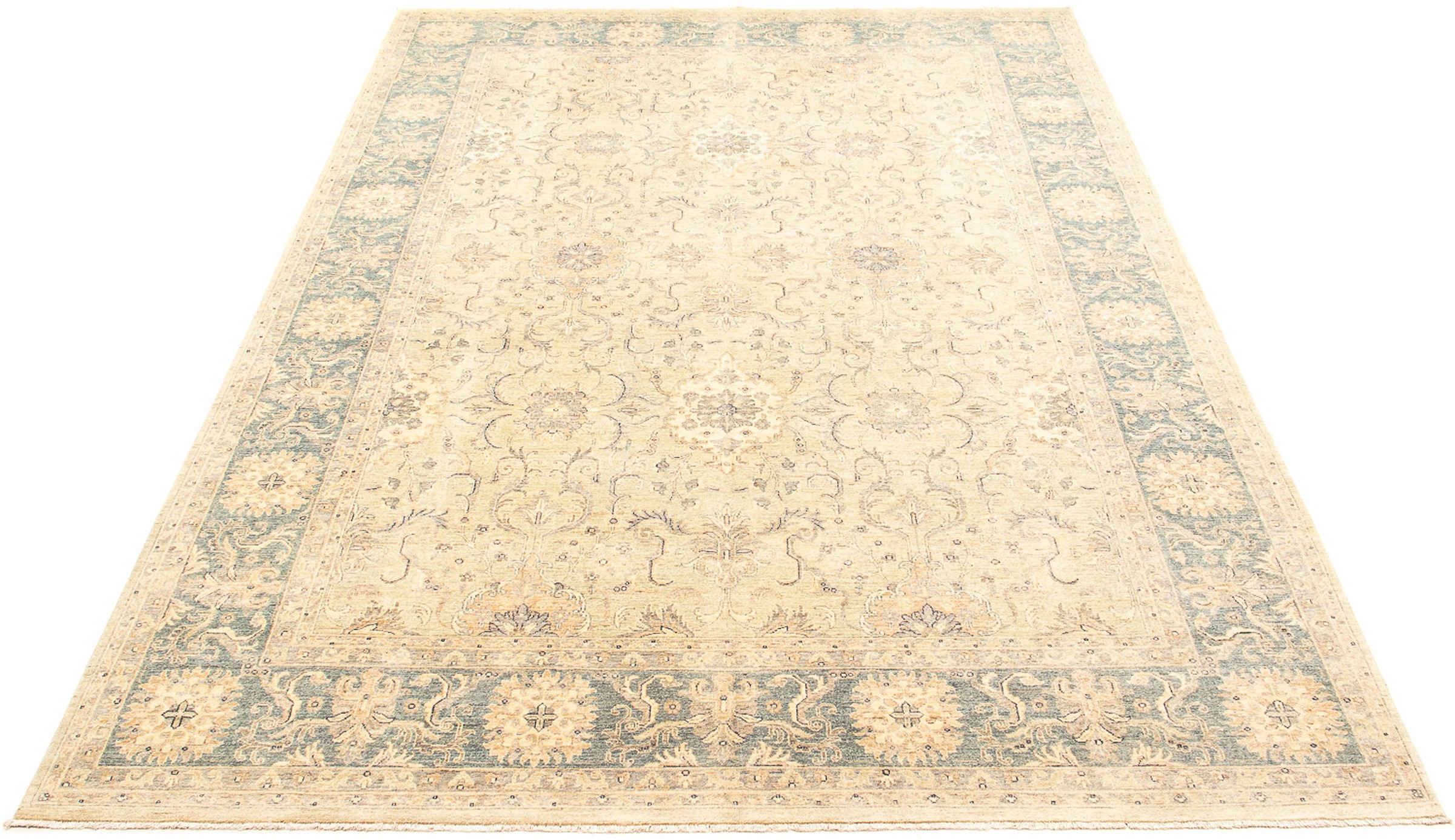 Image of morgenland Orientteppich »Ziegler - Modern - 411 x 305 cm - hellbraun«, rechteckig, 6 mm Höhe, Wohnzimmer, Handgeknüpft, Einzelstück mit Zertifikat bei Ackermann Versand Schweiz