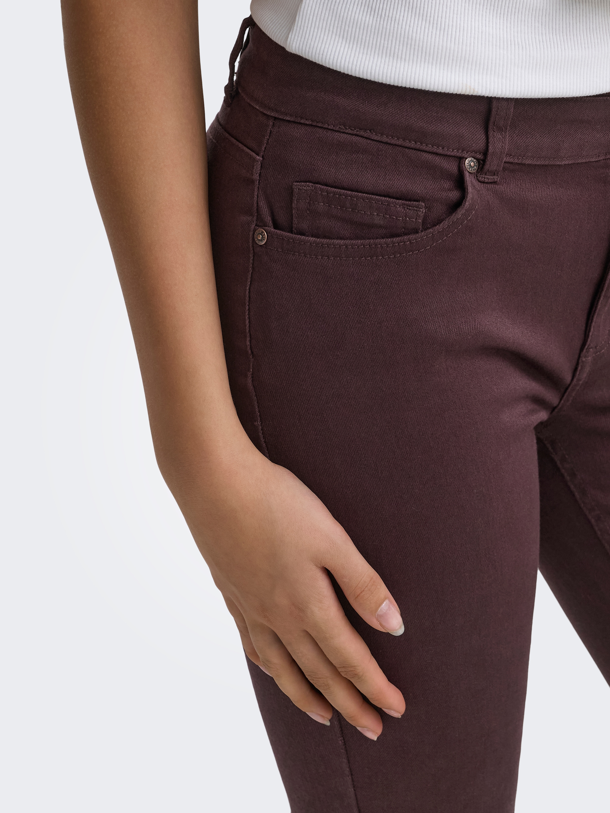 ONLY Bootcuthose »ONLBLUSH MID FLARED COLOUR PANT PNT NOOS«  Baumwollmischung, bootcut fit