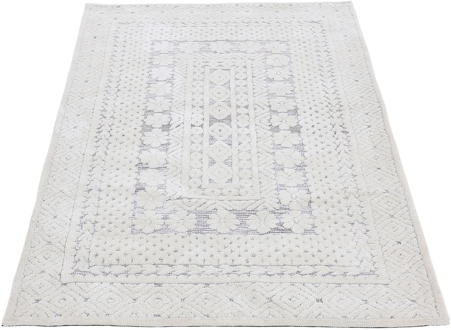 Image of carpetfine Teppich "Holly 1" rechteckig 12 mm Höhe Blumen Motiv, Hoch-Tief Struktur, Wohnzimmer