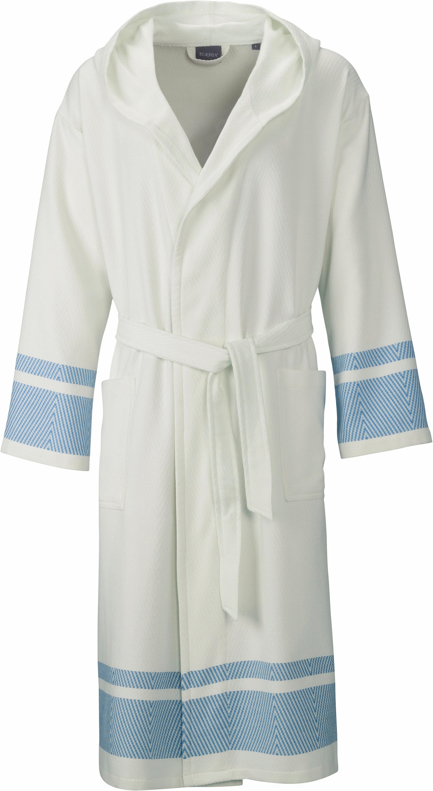 Image of Egeria Unisex-Bademantel "Lynn, ideal für Sauna & Spa, Hotelbademantel, Morgenmantel" 1 Stk. mit Kapuze, extraleichte Qualität