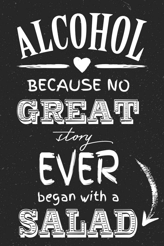 queence Metallbild »Great Story« Getränke | Schriftzug | Schriftzüge 1 Stk. tlg. Stahlschilder