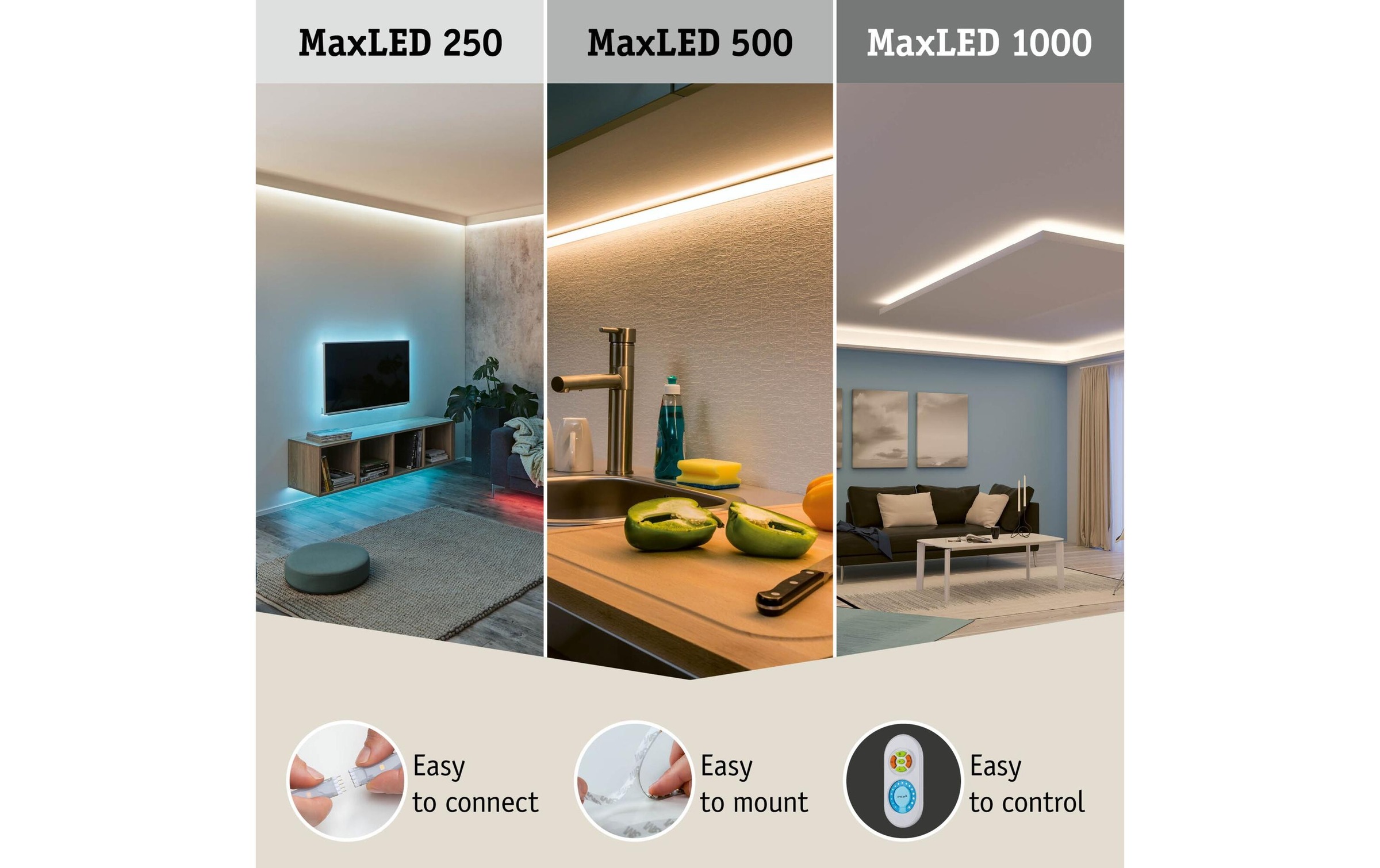 Paulmann LED-Streifen »500 LED Strip Full-Line COB Basisset«, 1920 St.-flammig