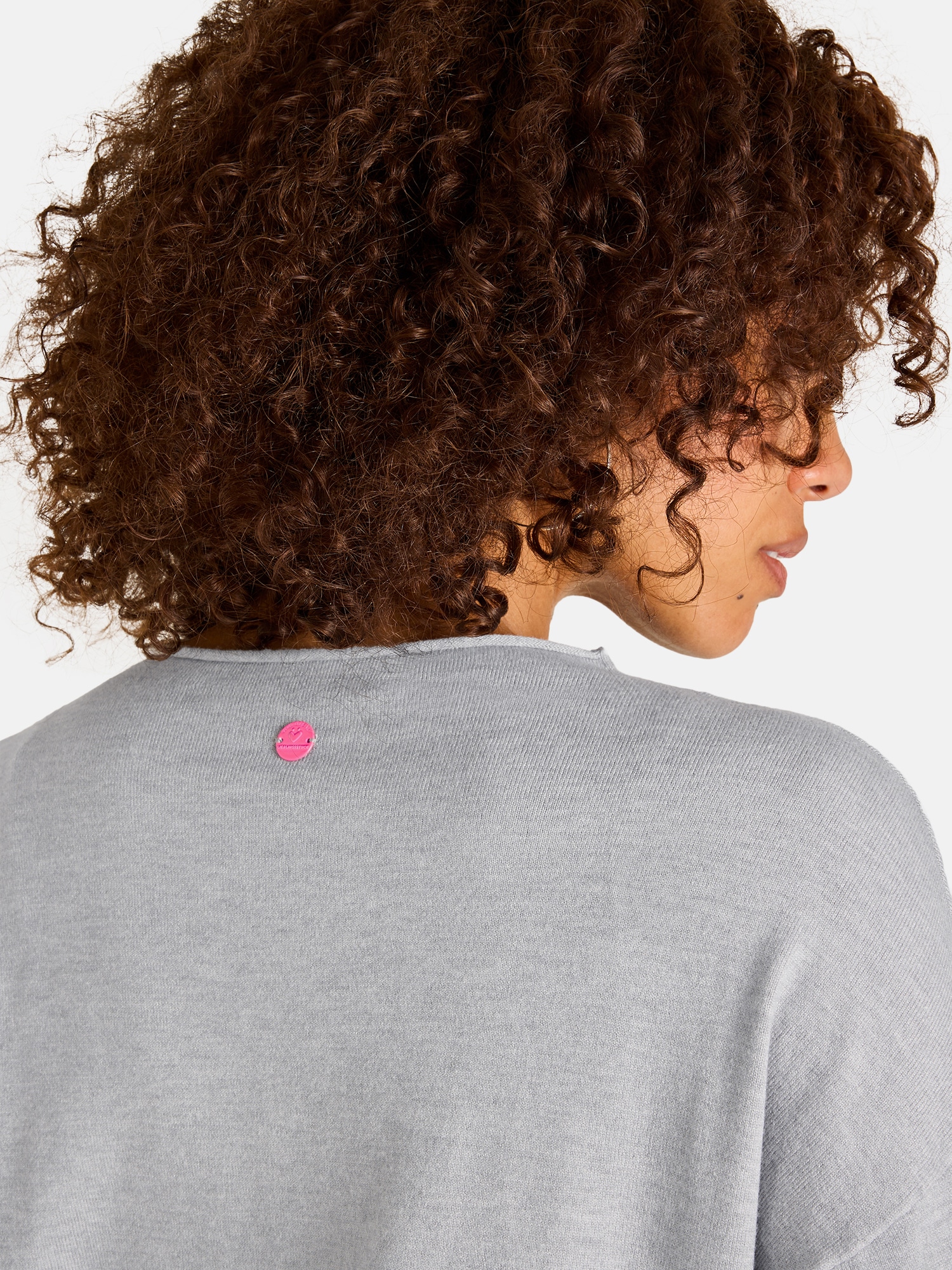 Lieblingsstück Pull à col rond »LariL« avec bord roulé, mélange de matériaux avec viscose