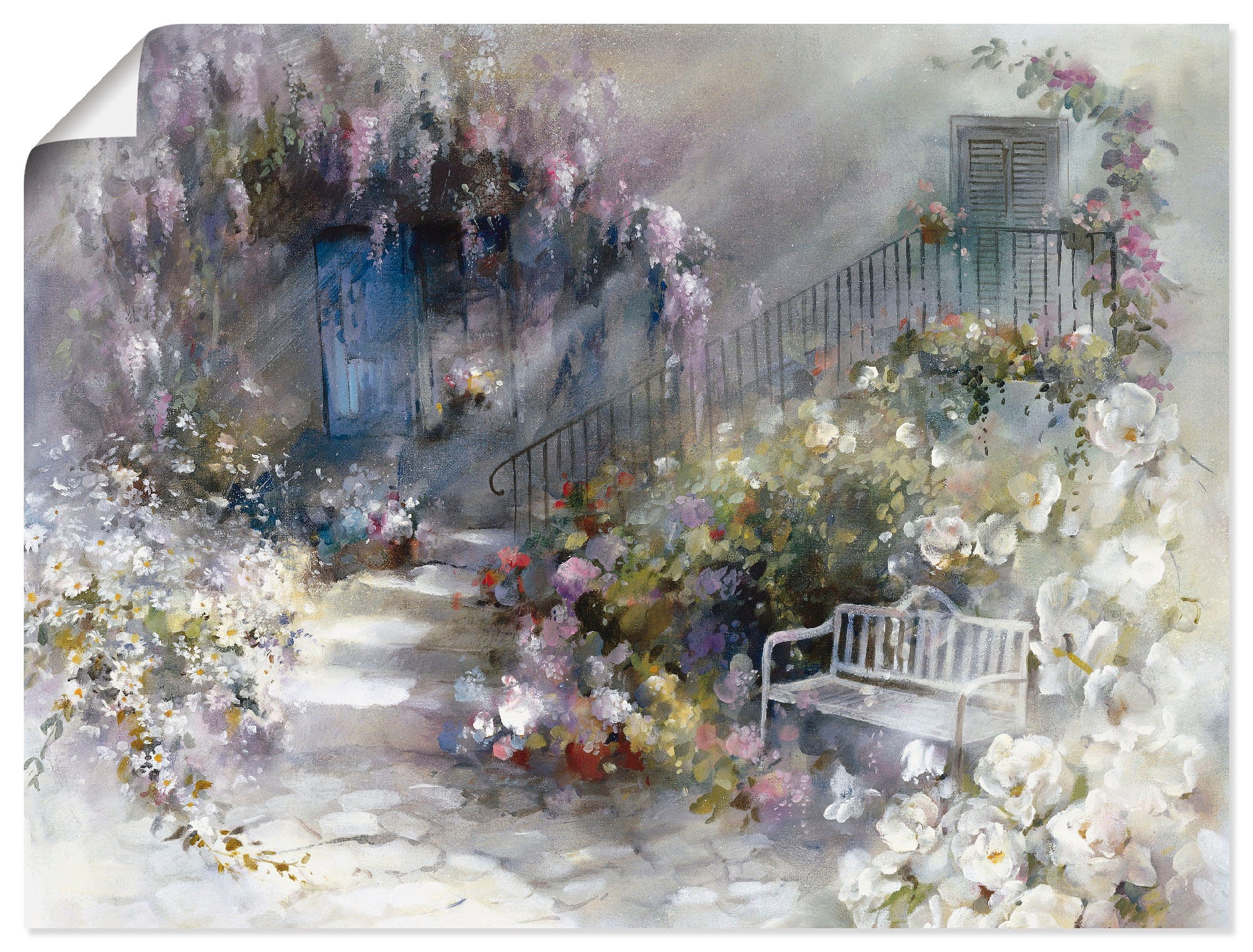 Image of Artland Wandbild »Wortlos«, Garten, (1 St.), in vielen Grössen & Produktarten -Leinwandbild, Poster, Wandaufkleber / Wandtattoo auch für Badezimmer geeignet bei Ackermann Versand Schweiz