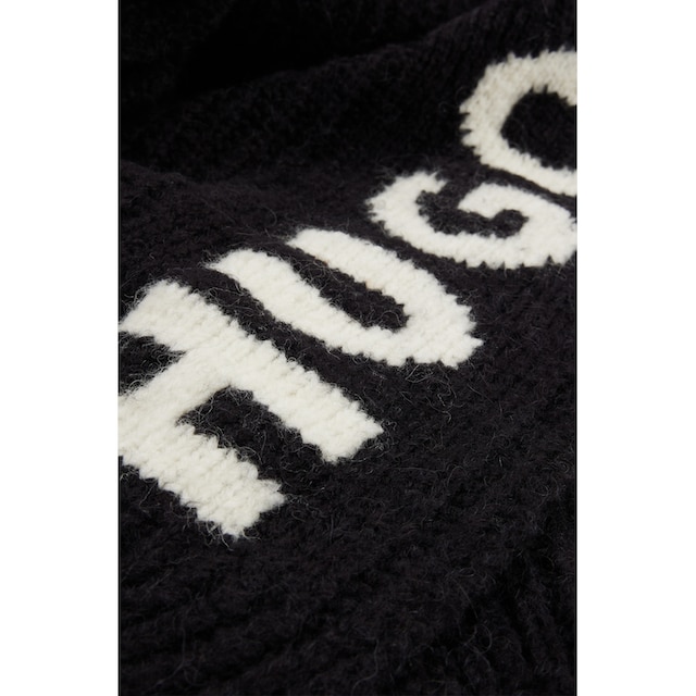♕ HUGO Schal »Slogues_scarf«, Extralanger Woll-Mix Schal mit Jacquard-Logo  Schriftzug versandkostenfrei bestellen