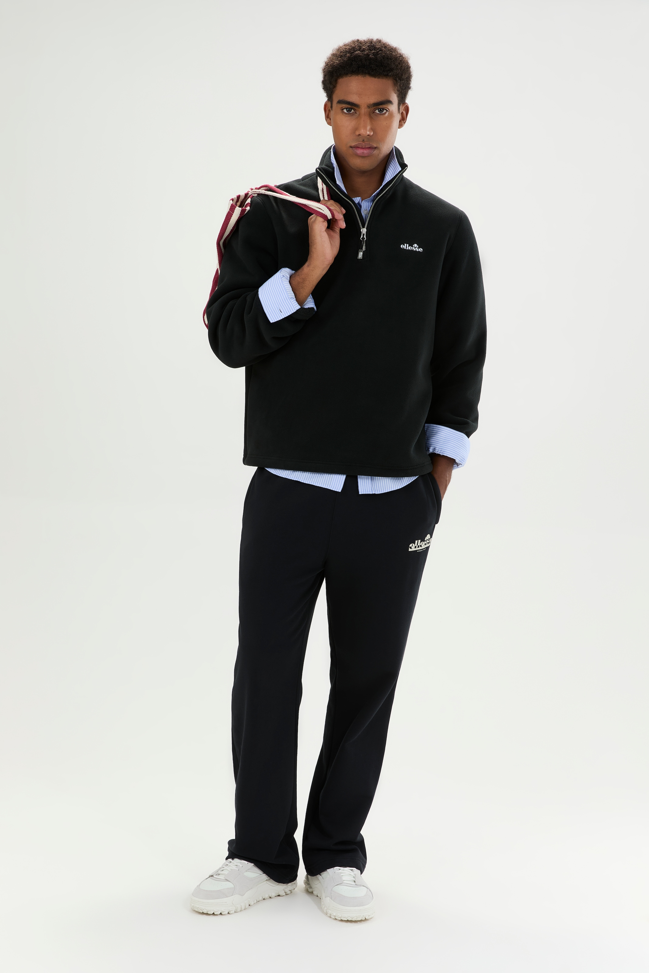 Ellesse Pull en maille polaire »ZERANO 2 1/4 ZIP JACKET« style sportif, pour adultes, manches longues, en polyester