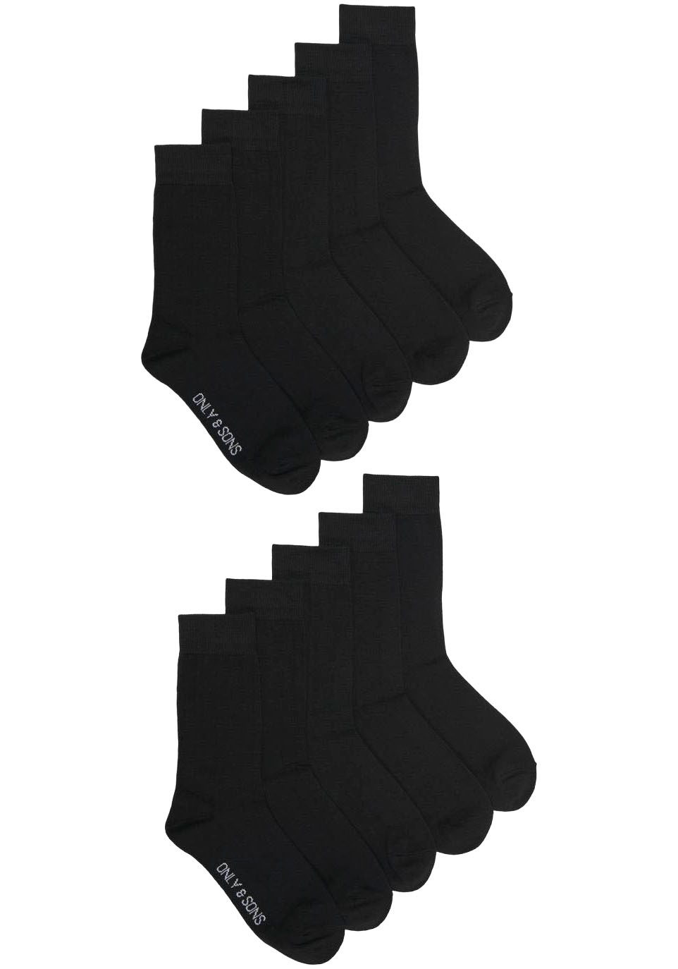 Image of ONLY & SONS Freizeitsocken "ONSFINCH BASIC SOCK 10-PACK NOOS" Packung, 10 Paar tlg. Baumwollmischung, Einheitsgrösse