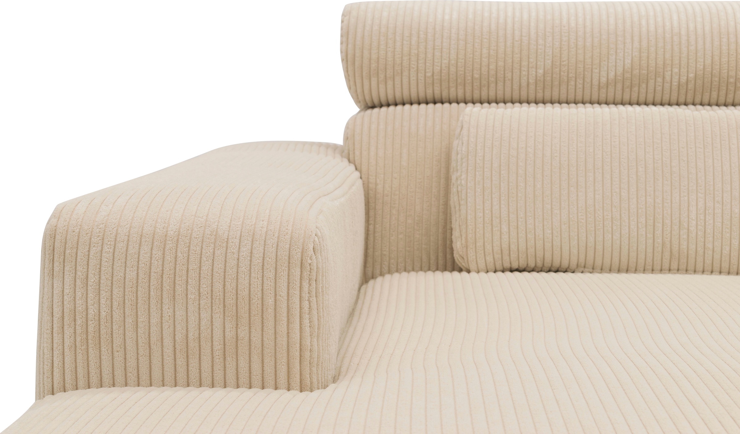 DOMO collection Ecksofa »Brandon grosse Ausführung B/T/H: 289/177/80 cm, auch in Leder und Cord«, mit Kopfteilverstellung, wahlweise Sitztiefenverstellung, L-Form