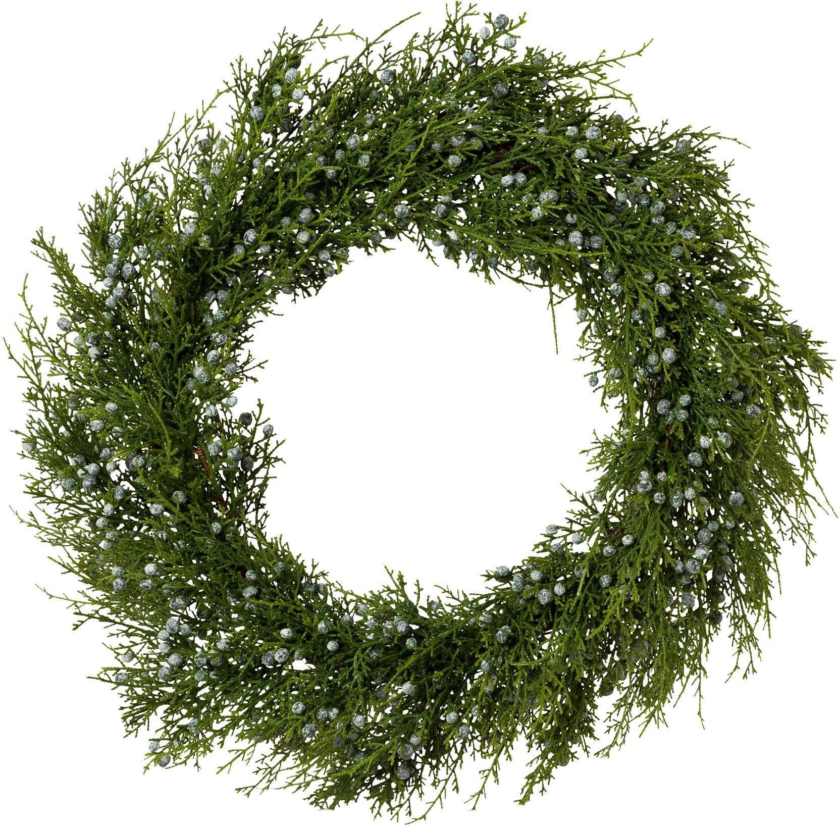 Image of Creativ deco Dekokranz, (1 St.), Wacholderkranz mit Beeren, Ø 50 cm bei Ackermann Versand Schweiz