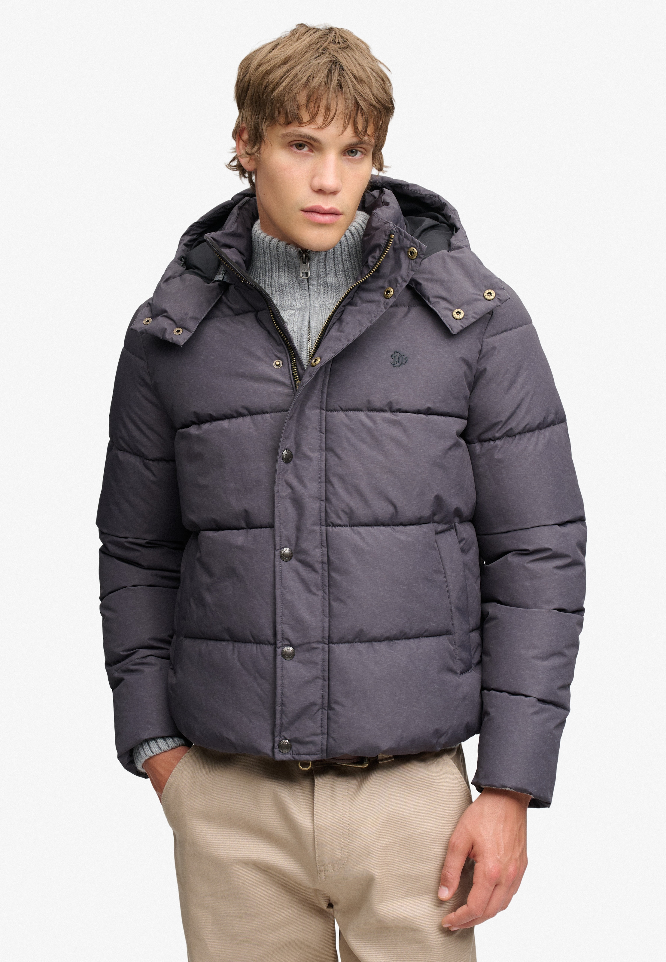Image of Superdry Steppjacke "PREMIUM HOOD PUFFER JKT" mit Kapuze Kunstfaser, relaxed fit