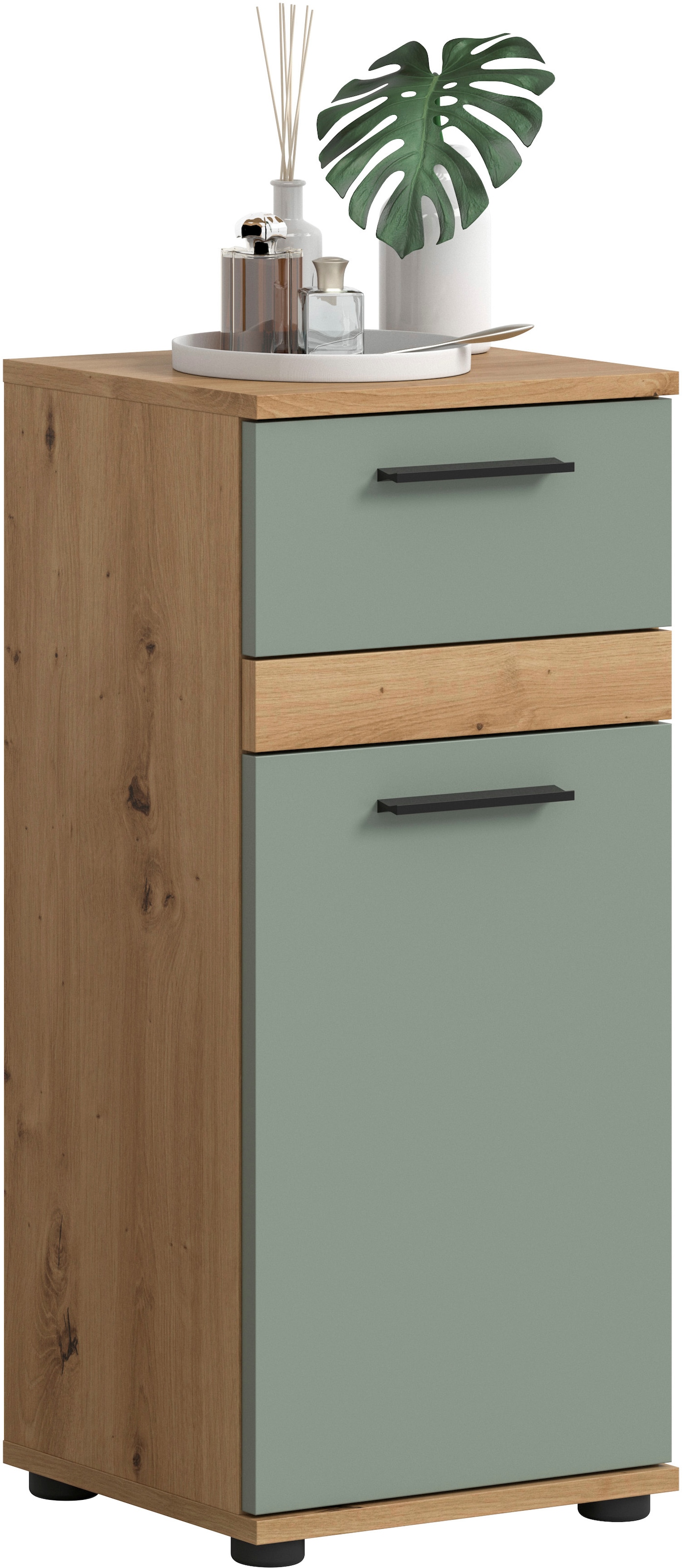 Image of welltime Unterschrank "LUCCA, Breite 35cm, 1 Tür (TA wechselbar), 1 Schubkasten"