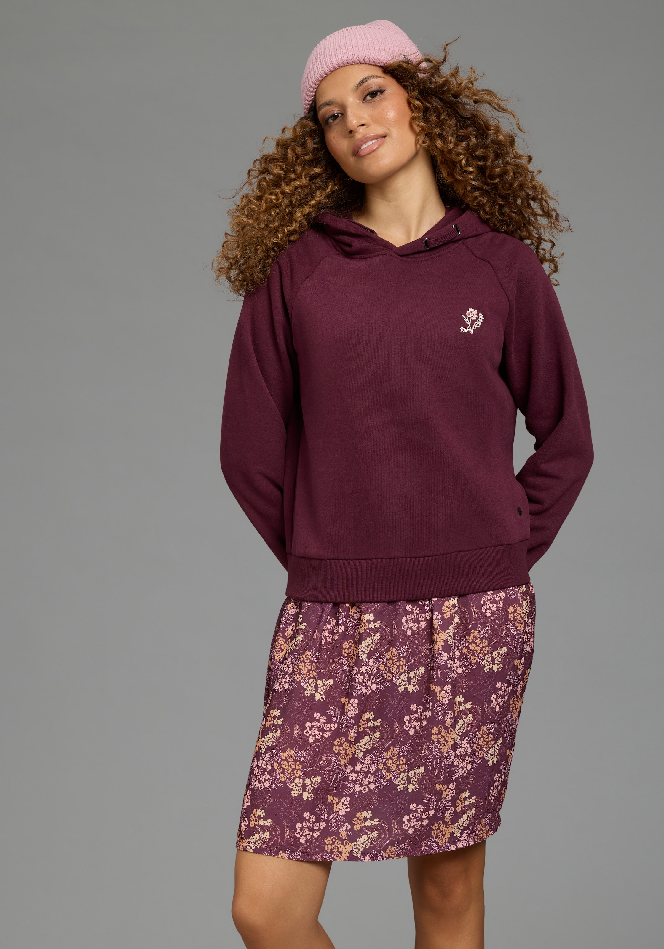Image of KangaROOS 2-in-1-Kleid mit angesetztem Rockteil, mit Langarm, aus Sweatware und Web