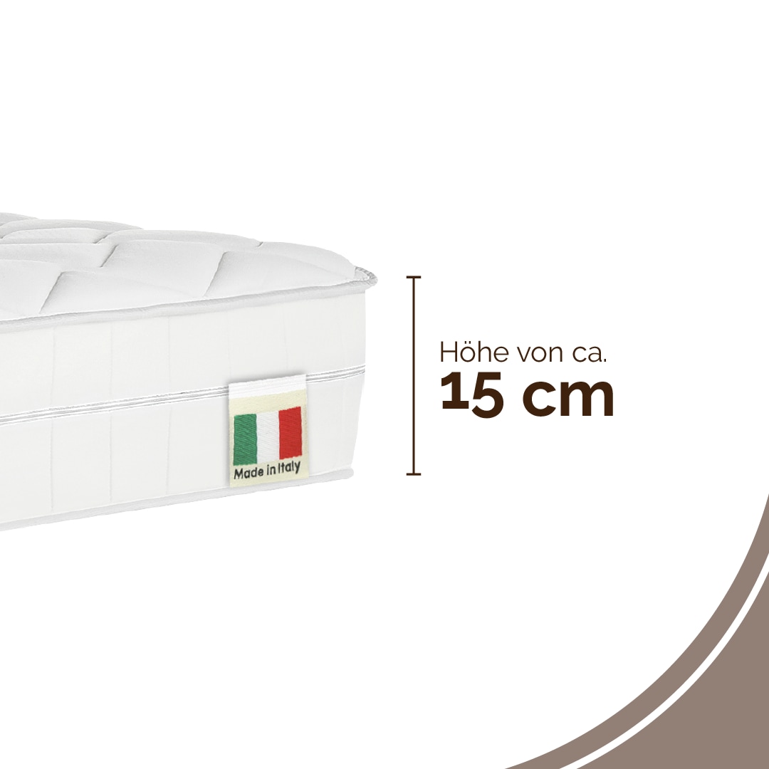 DI QUATTRO Matelas mousse confort »Matratze Airy Form 15, Matratze in verschiedenen Grössen erhältlich« 15 cm hoch Raumgewicht: 28 kg/m³ 1 cuis tlg. Die Matratze, die atmet. Besonders atmungsaktiver Kern. Top bewertet.