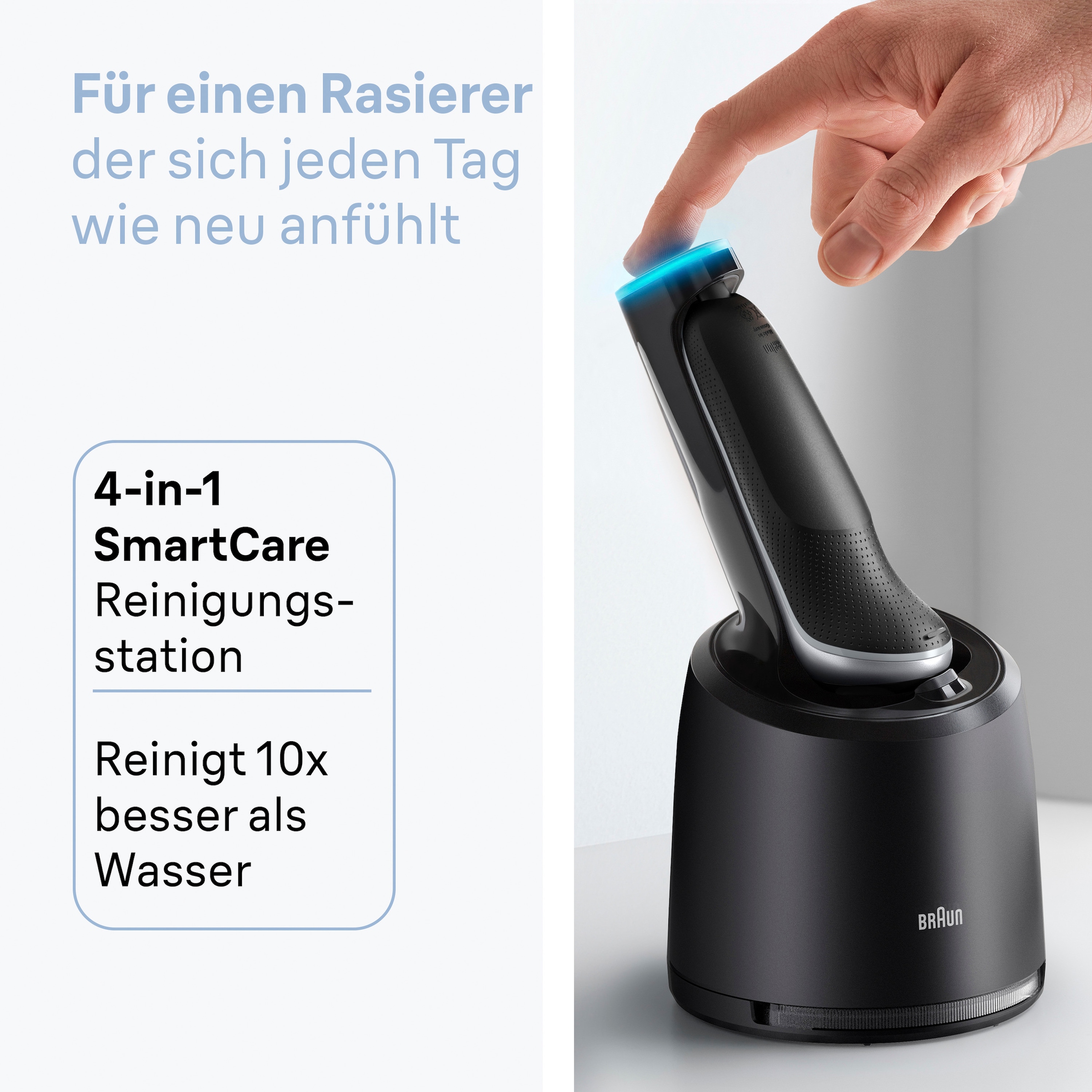 Braun Rasoirs électriques »Series 6 62-S7650CC« centre Smart Care 2 cuis Aufsätze 100% wasserdicht, mit 4in1 SmartCare Center, +2 Aufsätze