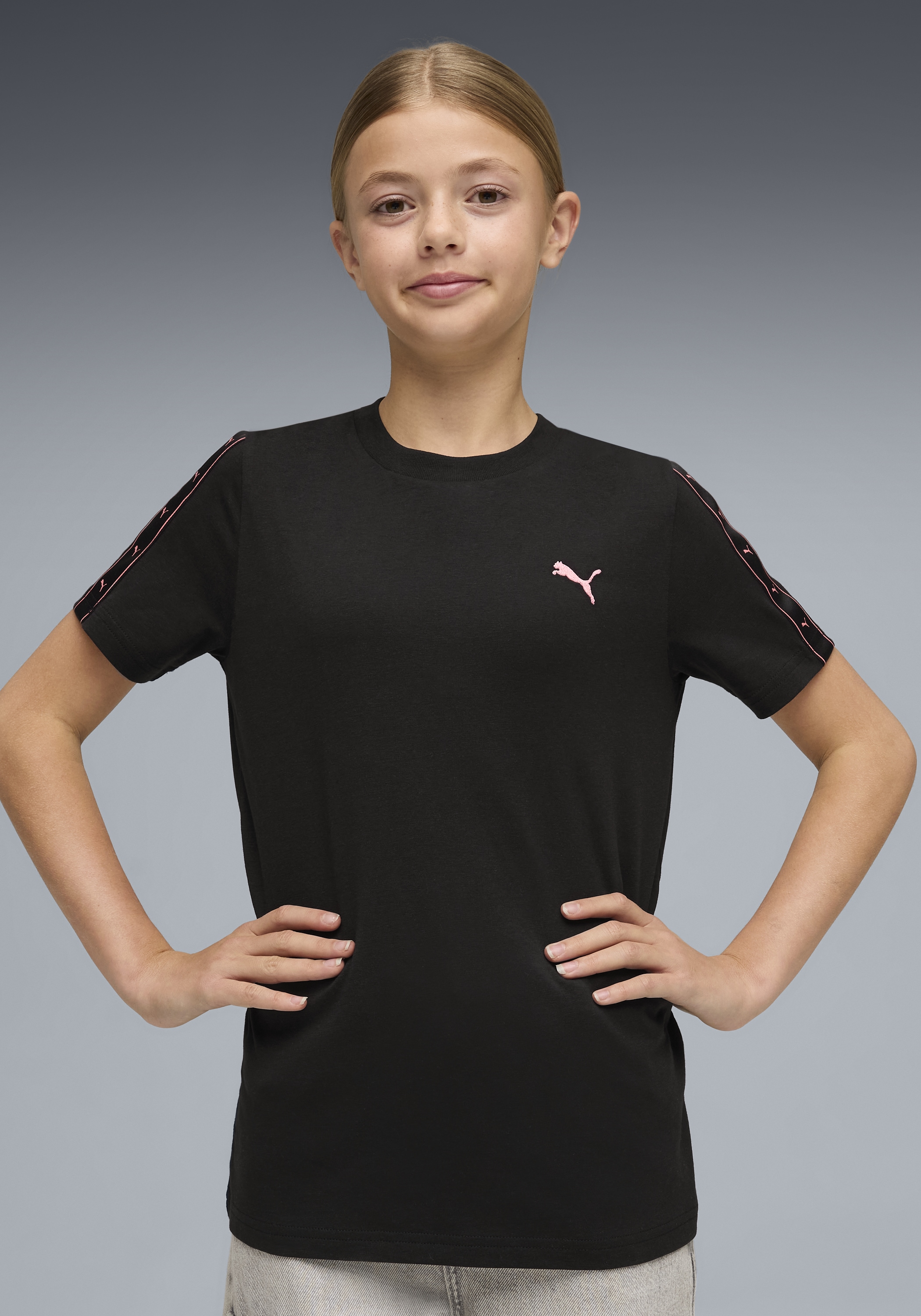 Image of PUMA T-Shirt "ESS TAPE TEE G" Regular Fit, Kurzarm, für vielseitige Aktivitäten, aus Baumwolle
