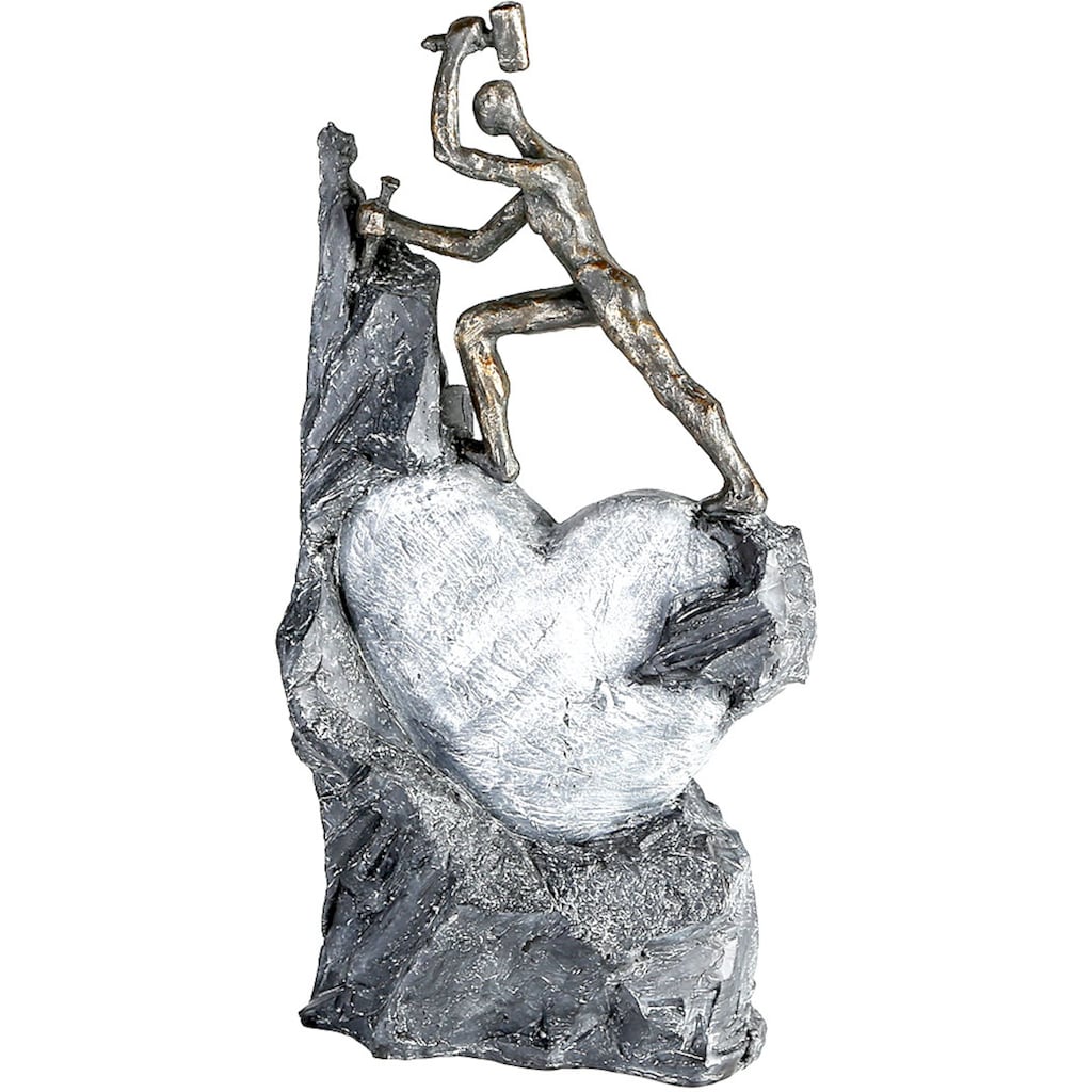 Casablanca by Gilde Dekofigur »Skulptur Heart, bronzefarben/grau«